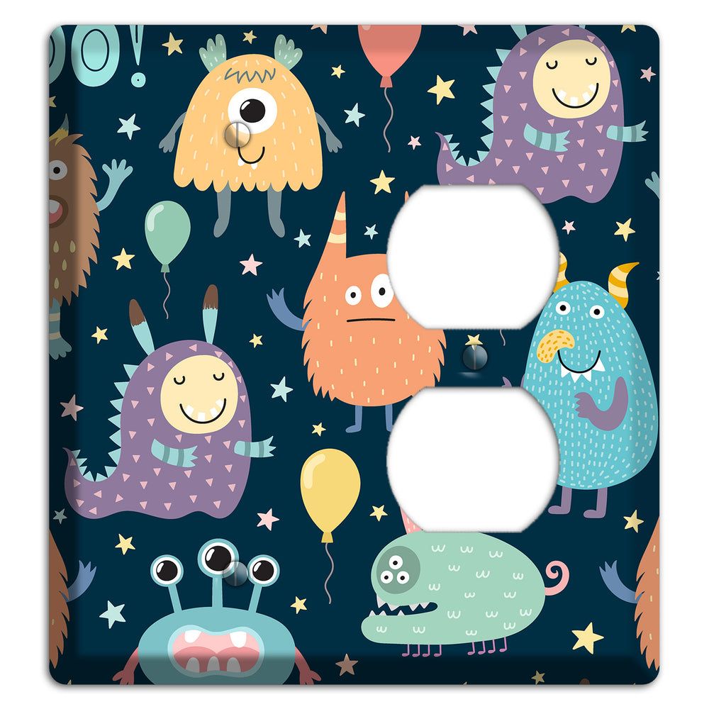 Monster Parade (Navy) Blank / Duplex Wallplate