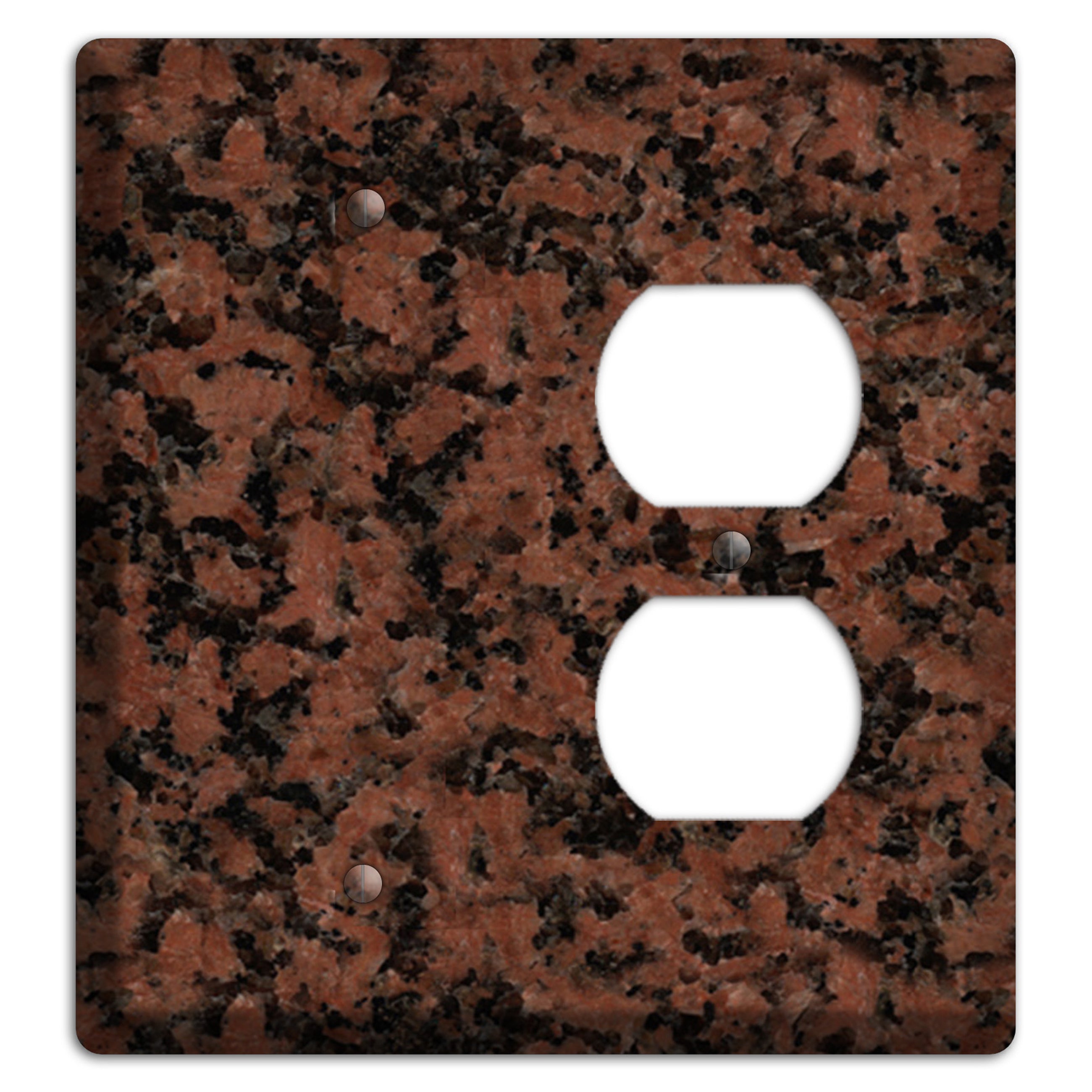 New Imperial Red Granite Blank / Duplex Wallplate