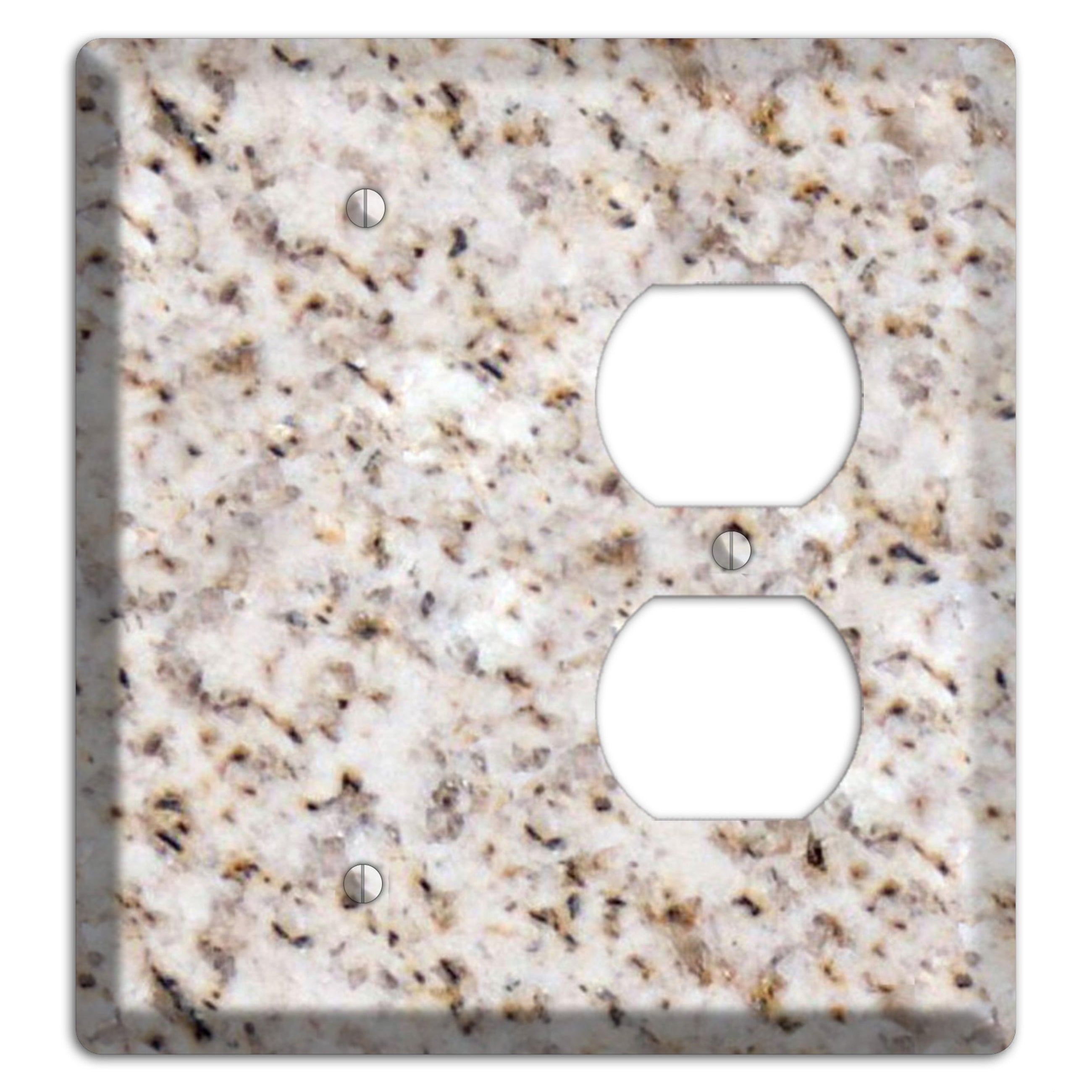 Luna Pearl Granite Blank / Duplex Wallplate
