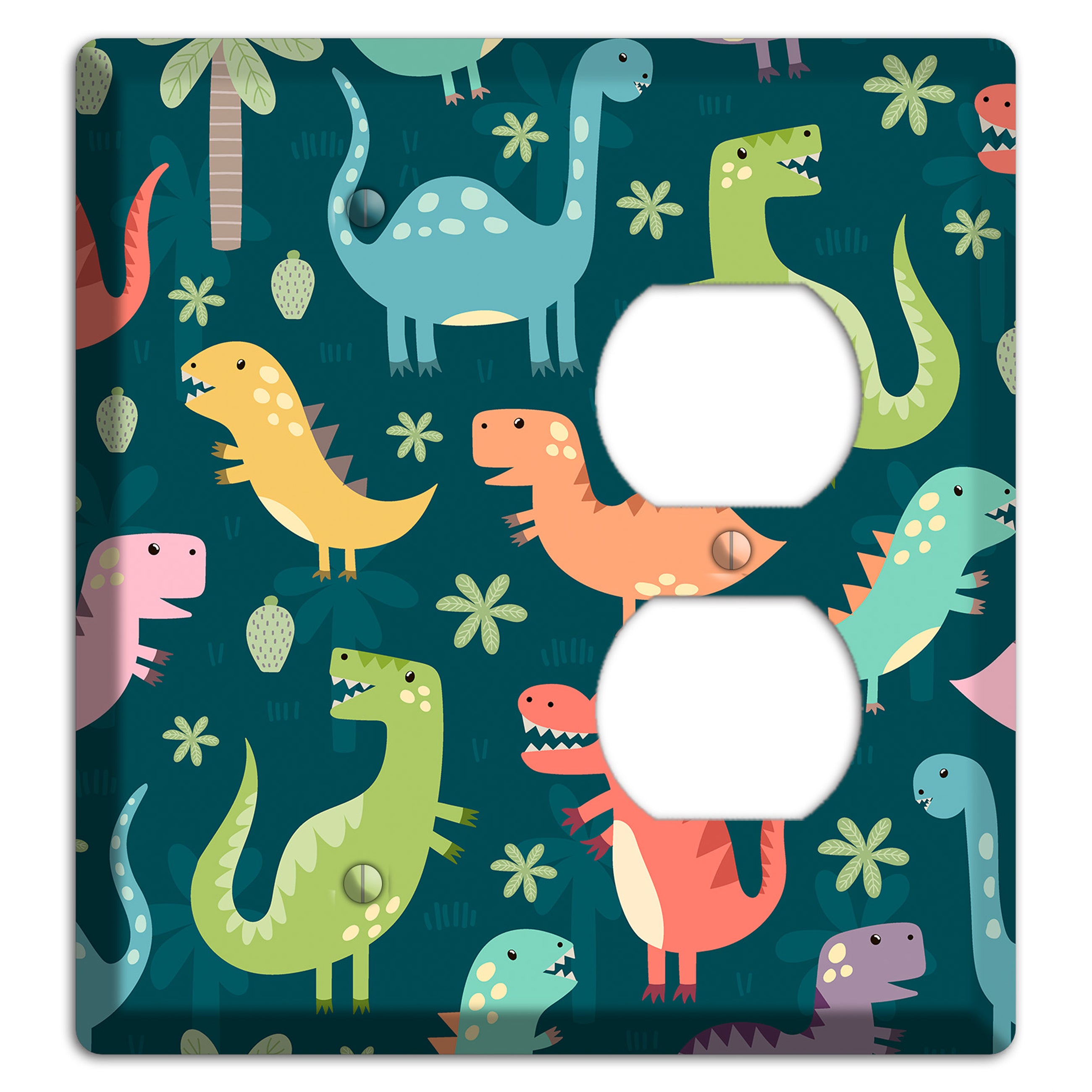 Jurassic Pals (Dark) Blank / Duplex Wallplate