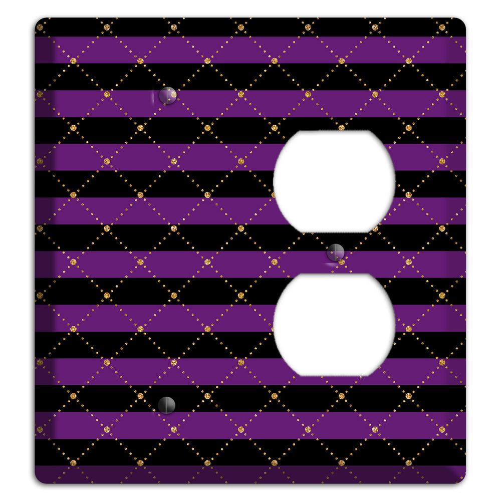Striped Harlequin Glow Blank / Duplex Wallplate