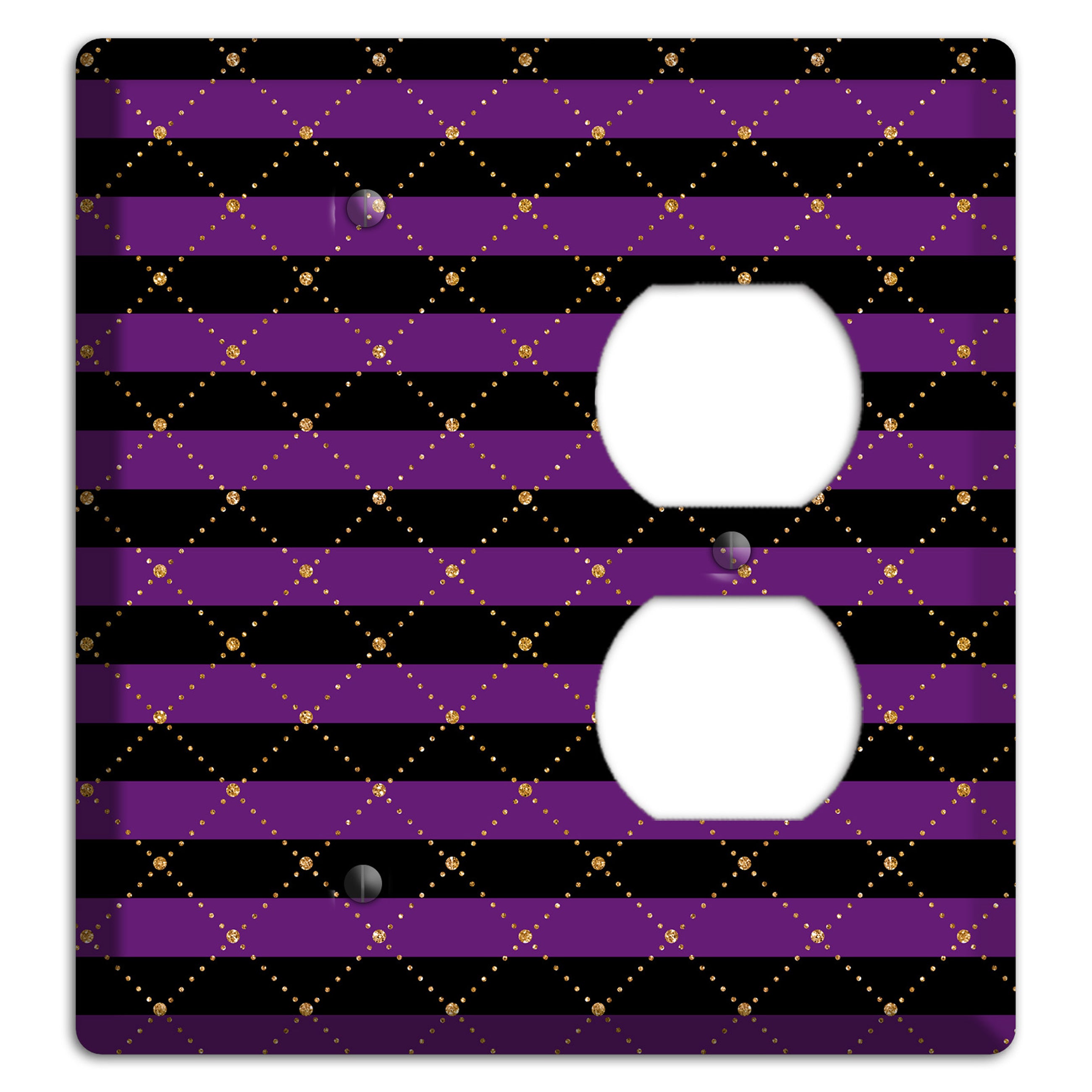 Striped Harlequin Glow Blank / Duplex Wallplate