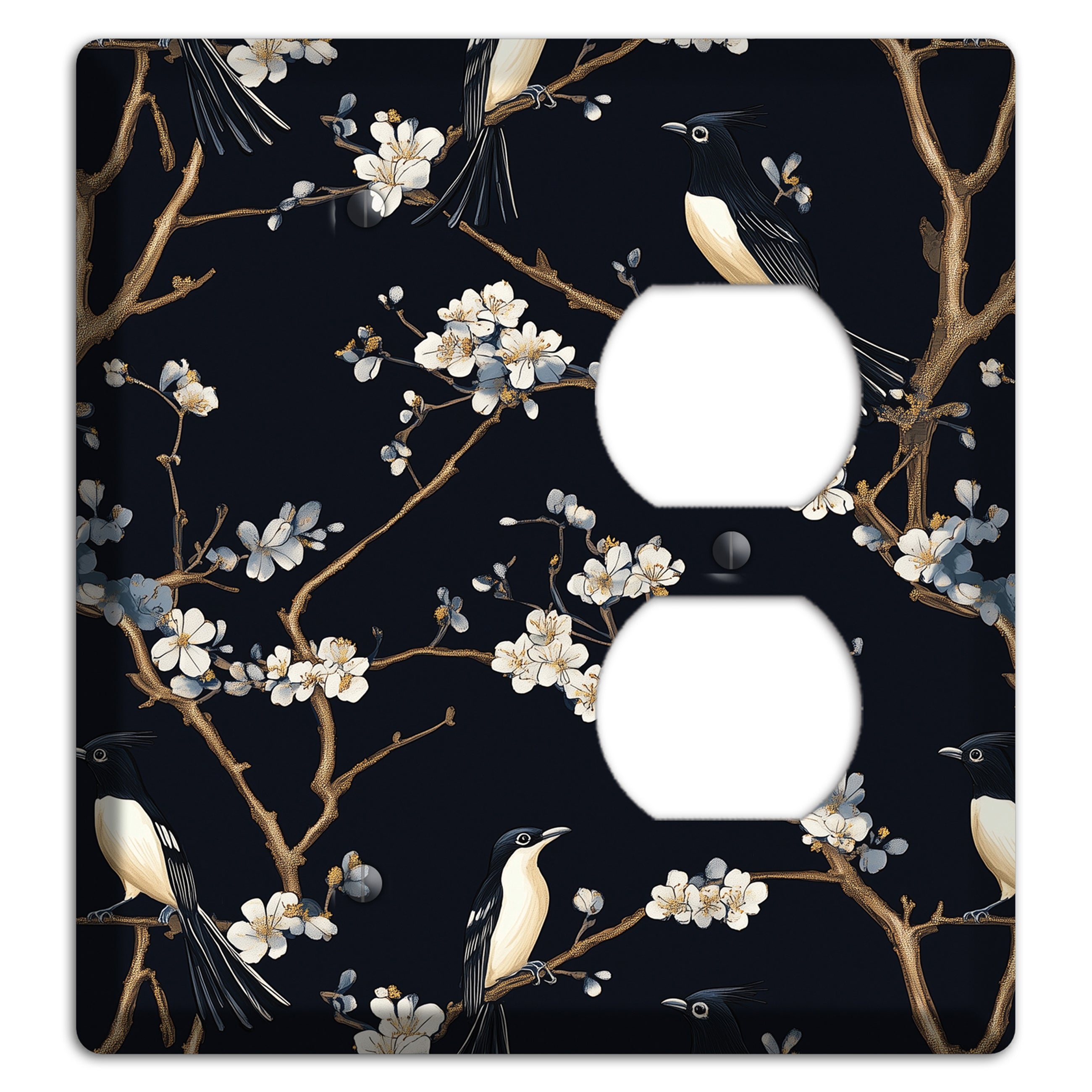 Plum Blossom Vigil Blank / Duplex Wallplate