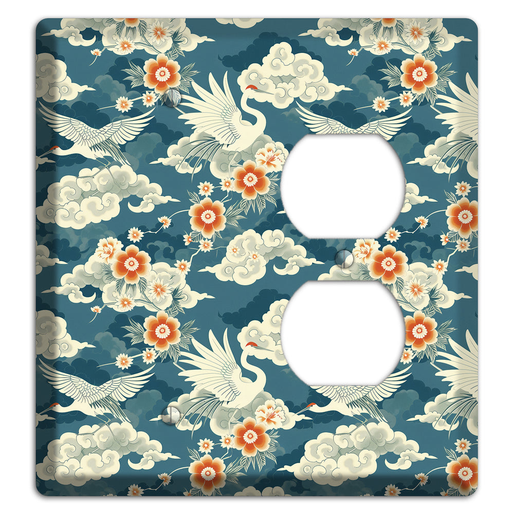Teal Crane Ascendant Blank / Duplex Wallplate