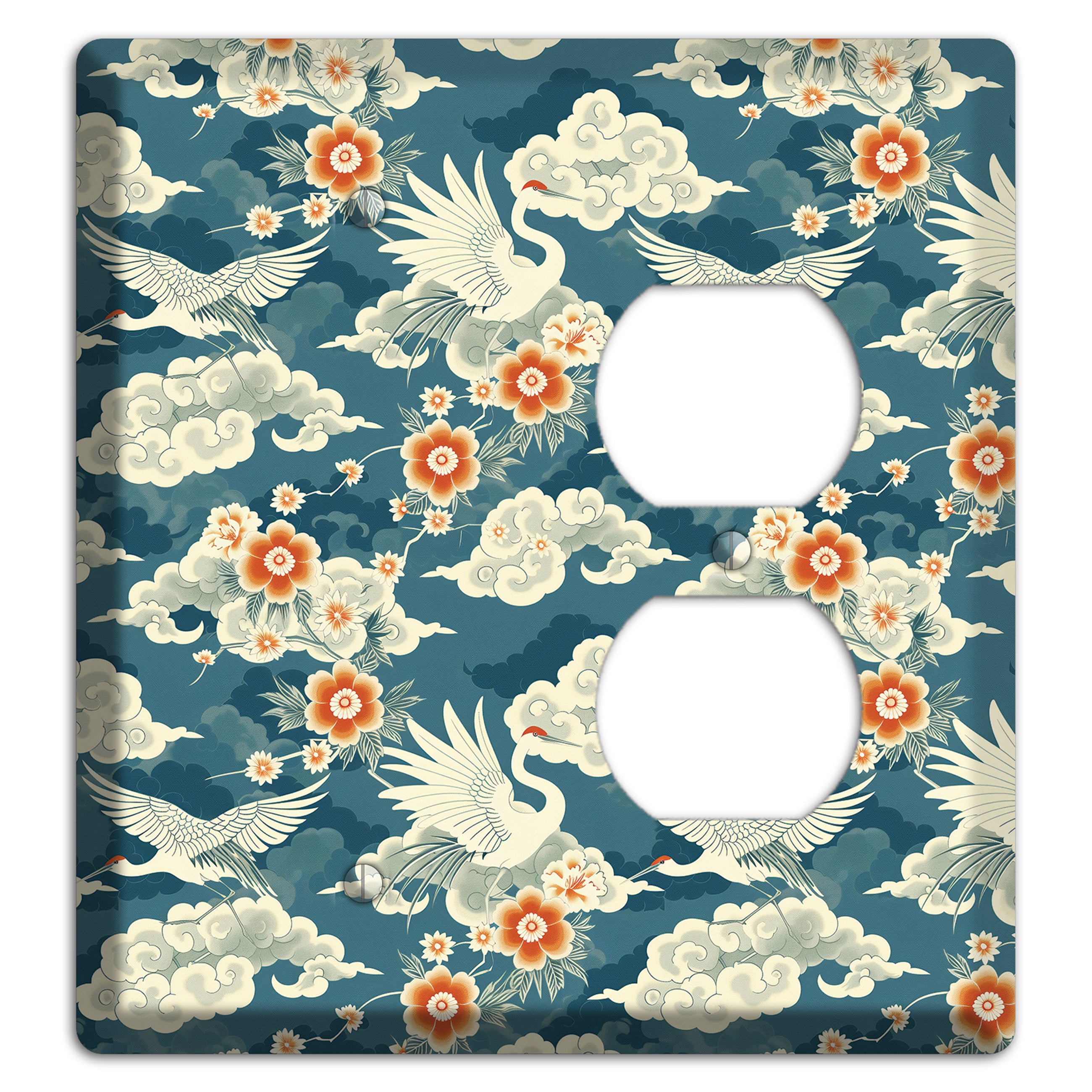 Teal Crane Ascendant Blank / Duplex Wallplate