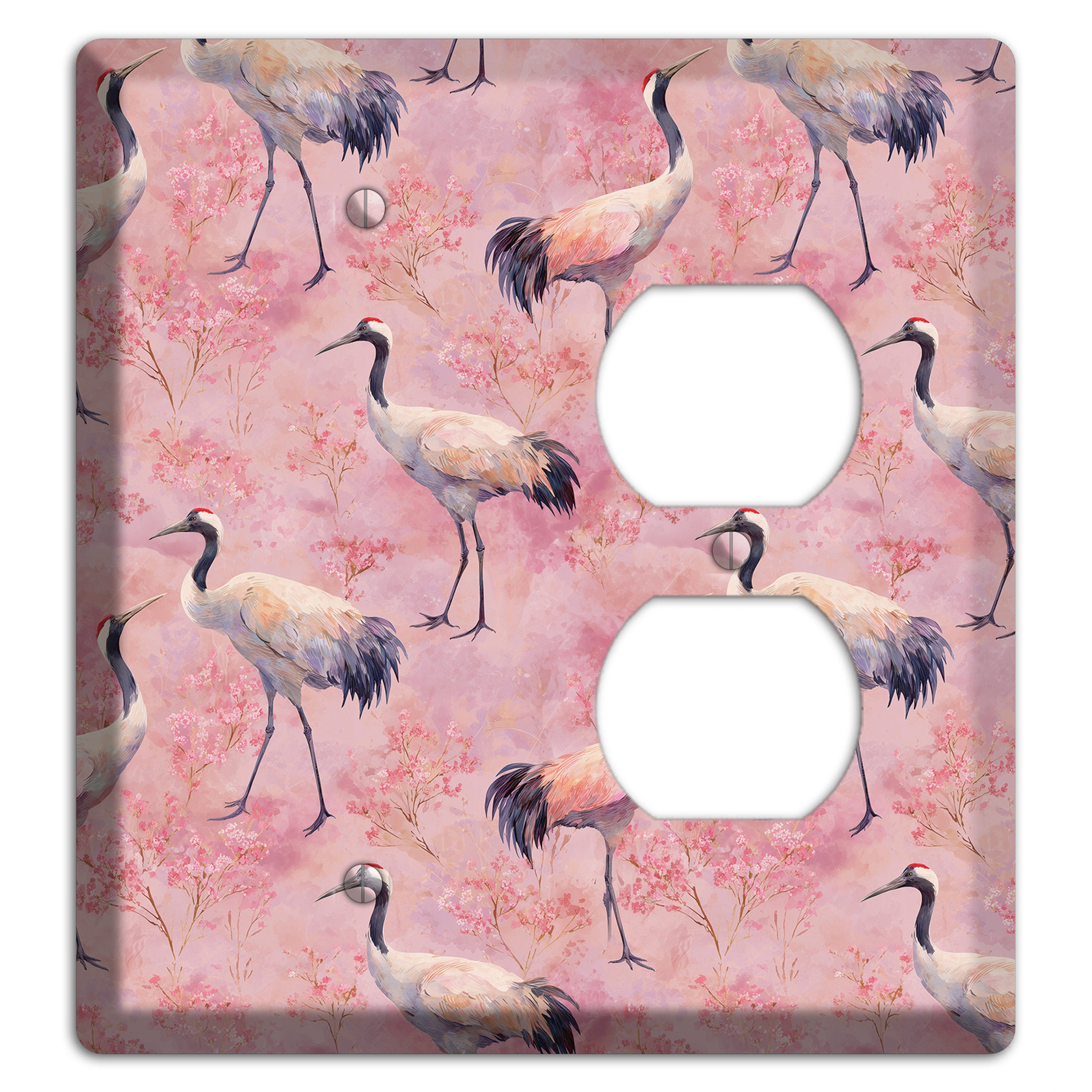 Blush Crane Reverie Blank / Duplex Wallplate