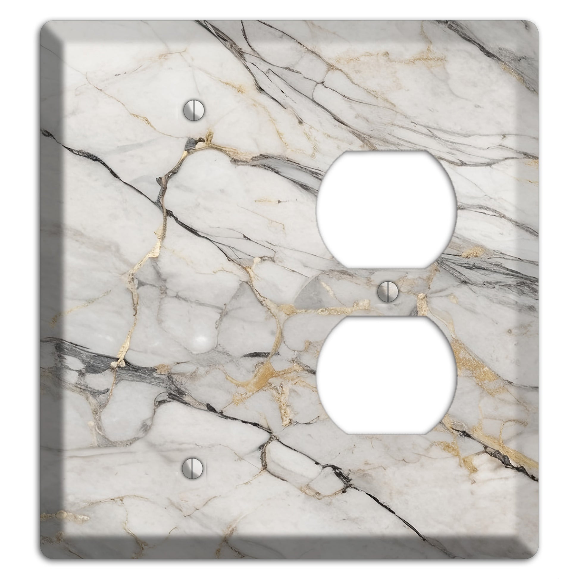 Roman Coffee Marble Blank / Duplex Wallplate