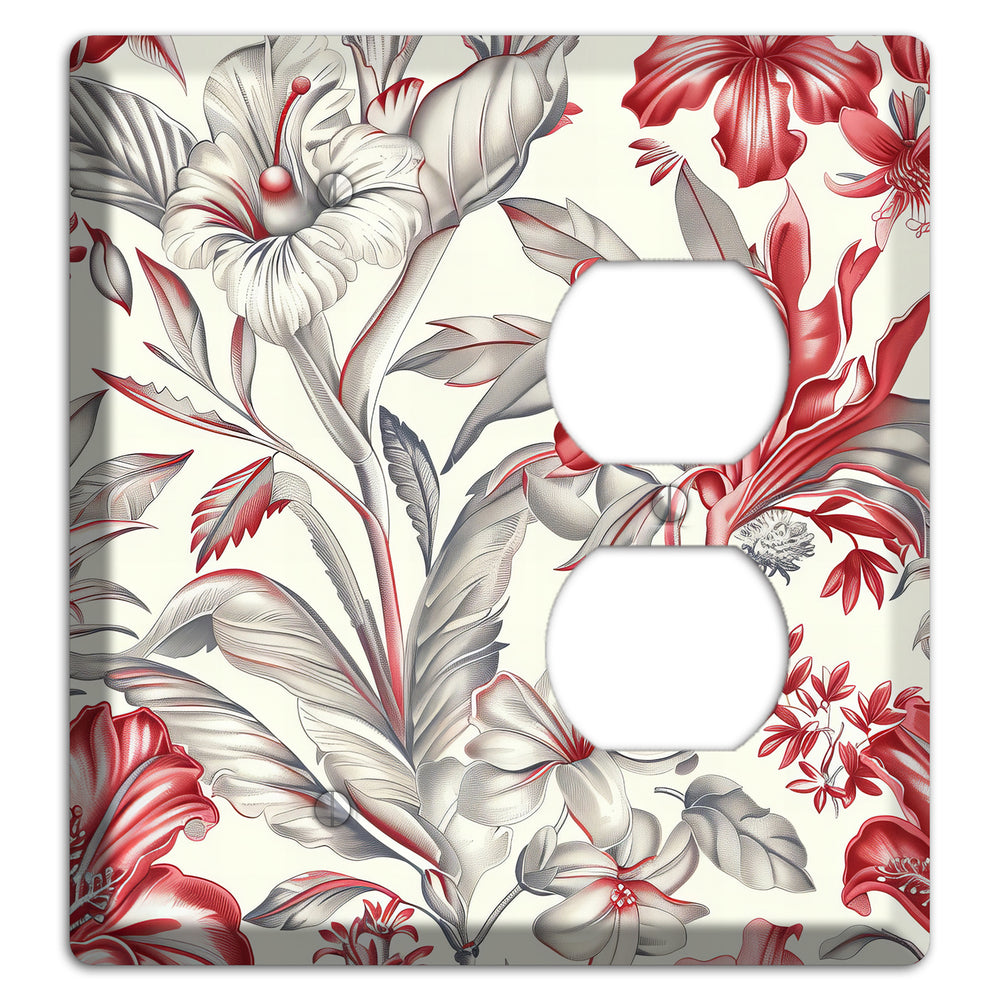 Crimson Botanica Blank / Duplex Wallplate