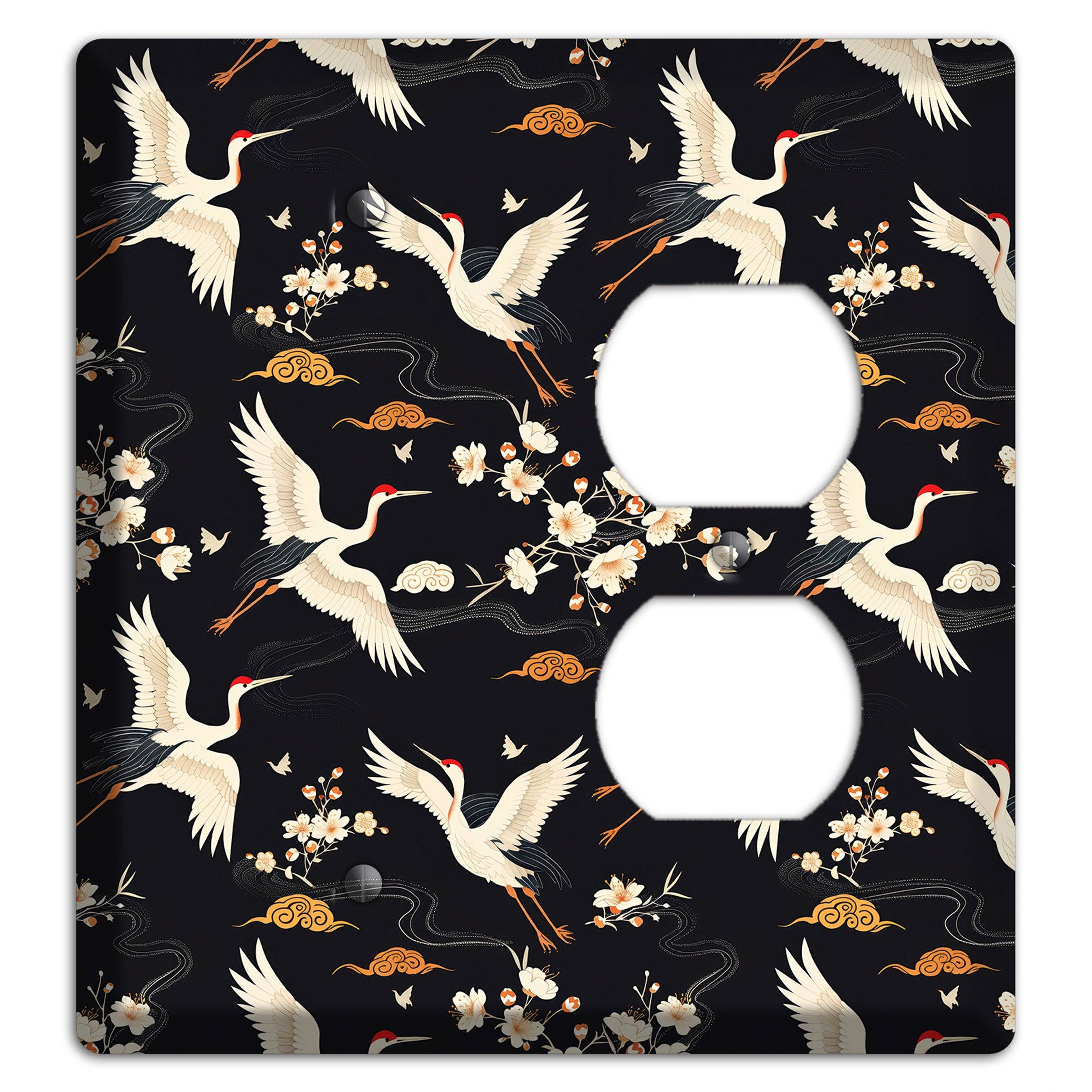 Obsidian Crane Nocturne Blank / Duplex Wallplate