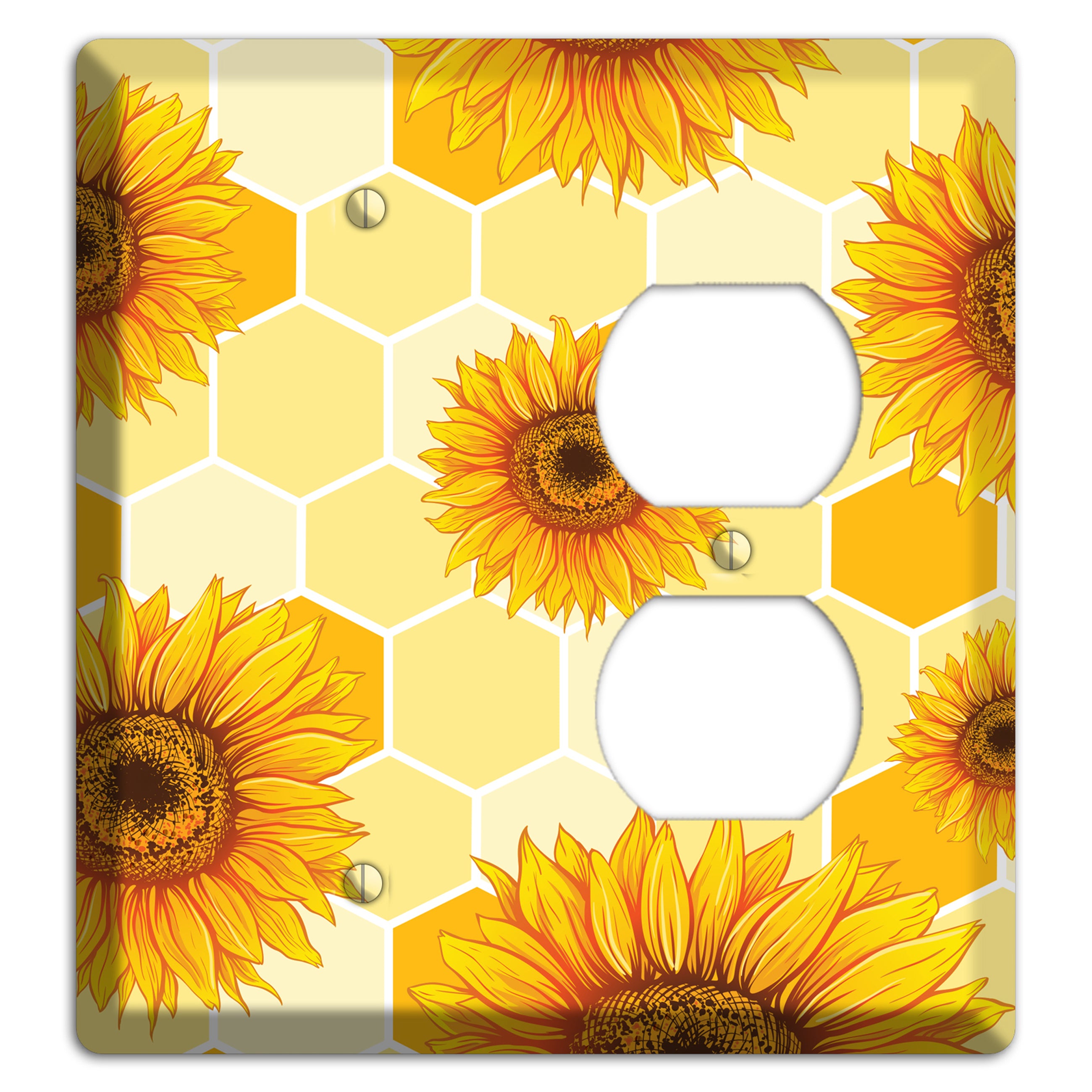 Sunflower & Comb Blank / Duplex Wallplate