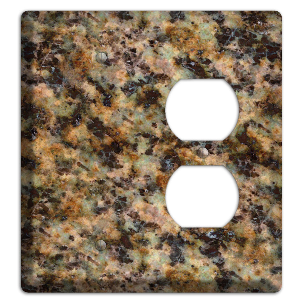 Verde Butterfly Granite Blank / Duplex Wallplate