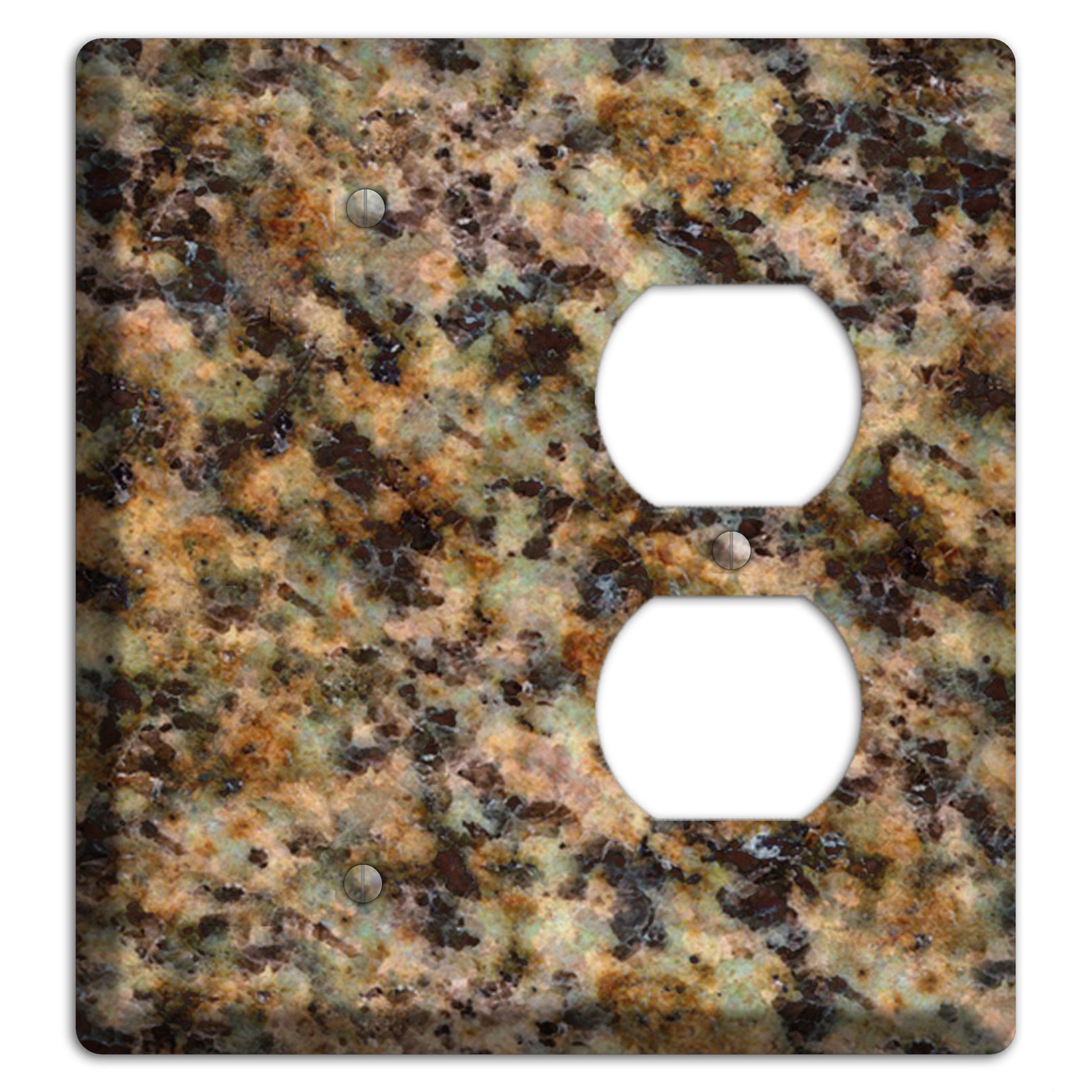 Verde Butterfly Granite Blank / Duplex Wallplate