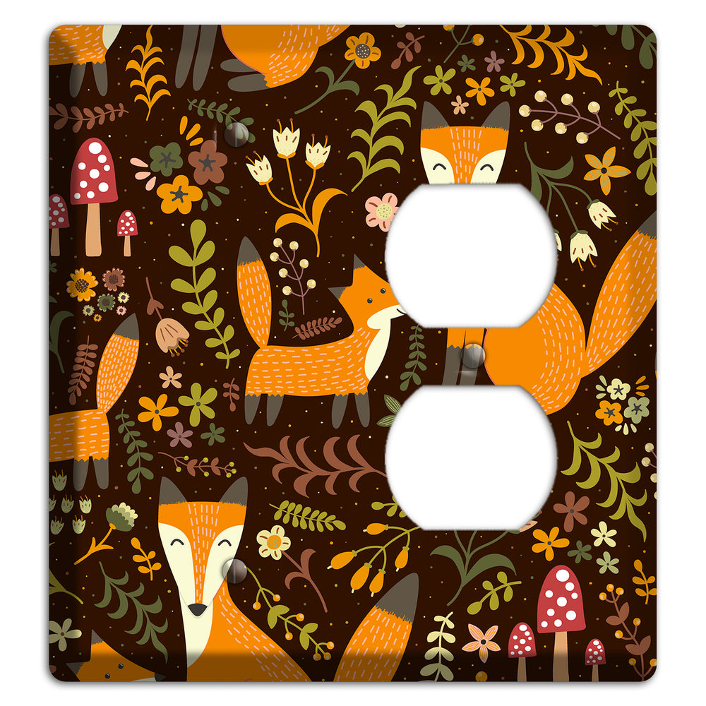 Fox Garden (Chocolate) Blank / Duplex Wallplate