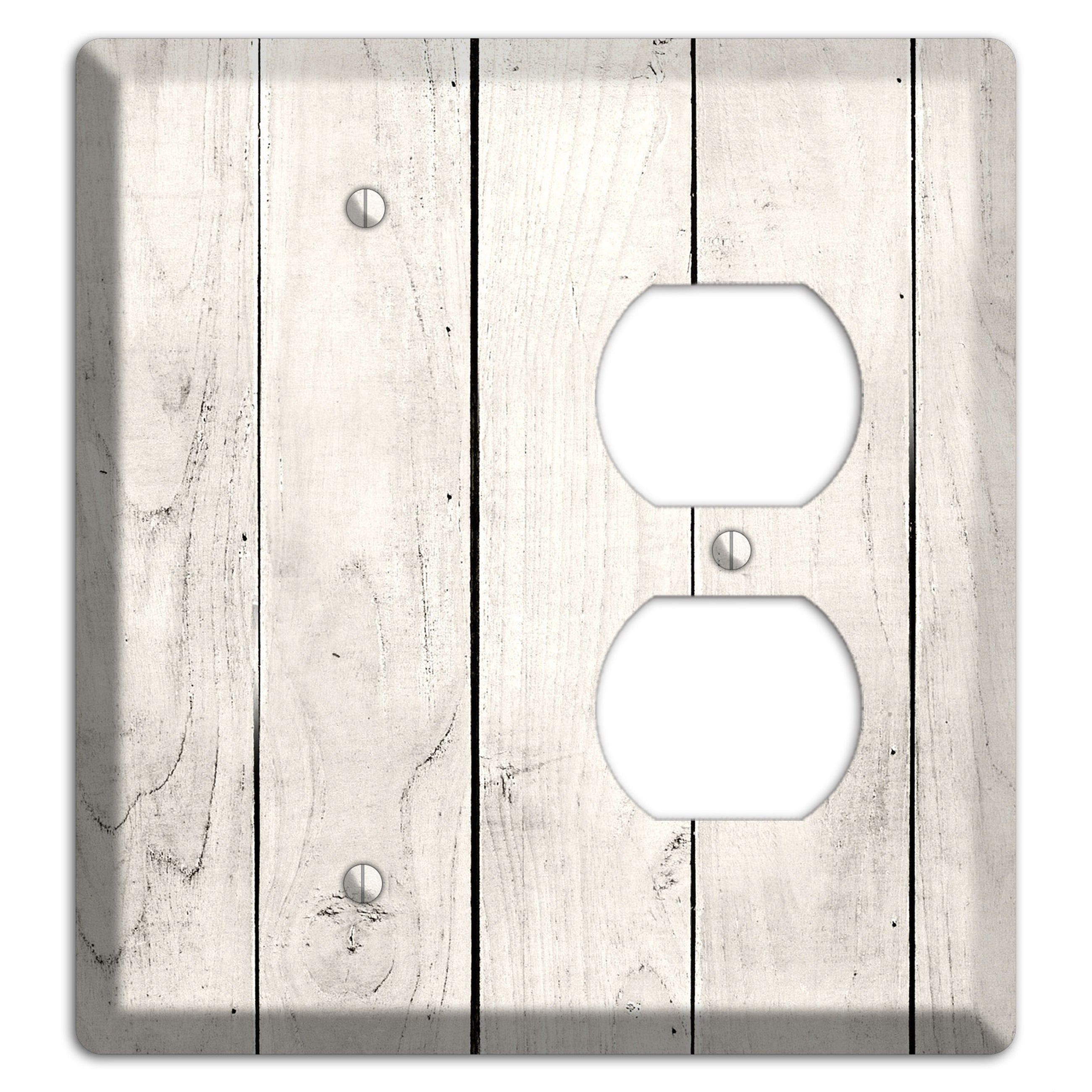 Whitewashed Planks Blank / Duplex Wallplate