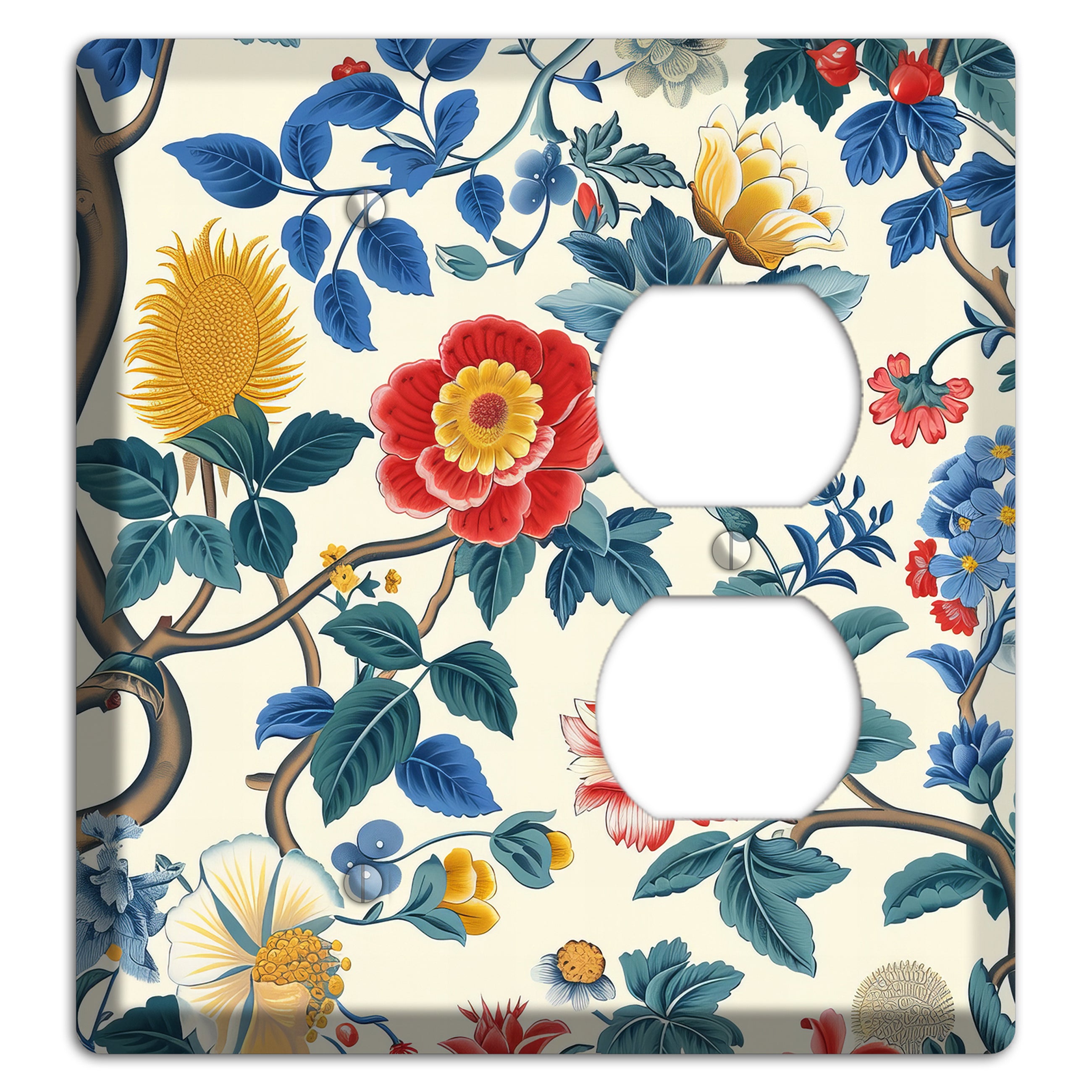 Tangled Bloom Tapestry Blank / Duplex Wallplate