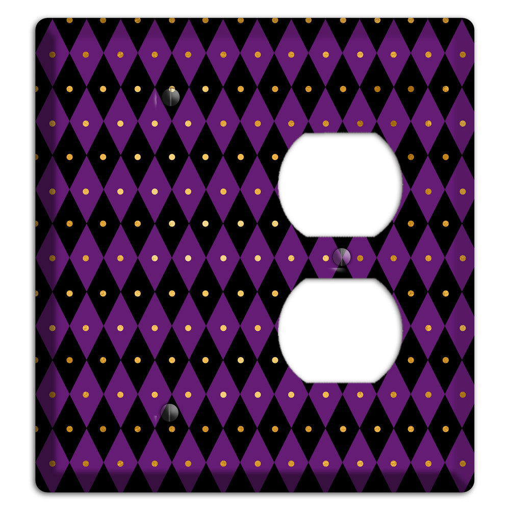 Royal Check: Violet Blank / Duplex Wallplate