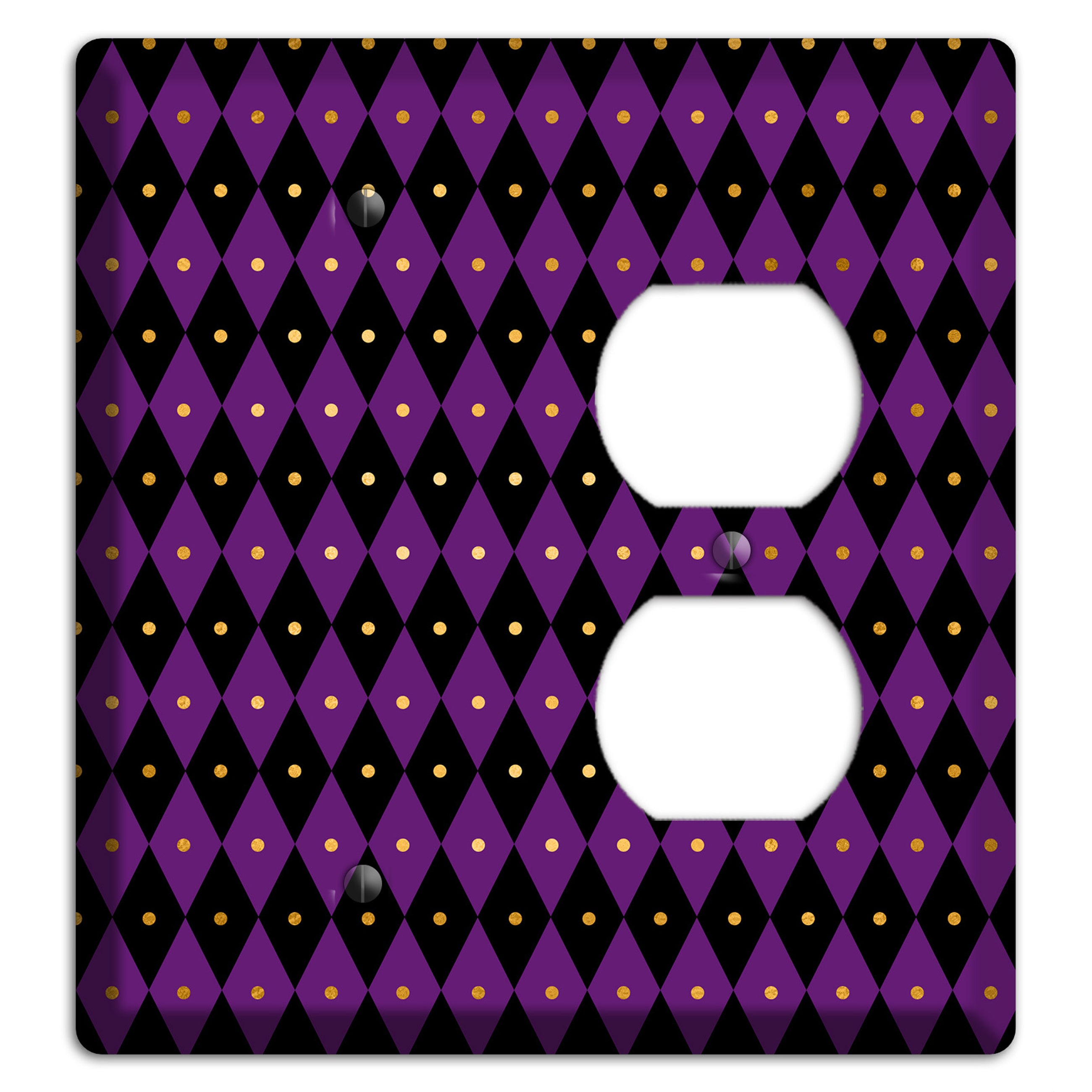 Royal Check: Violet Blank / Duplex Wallplate