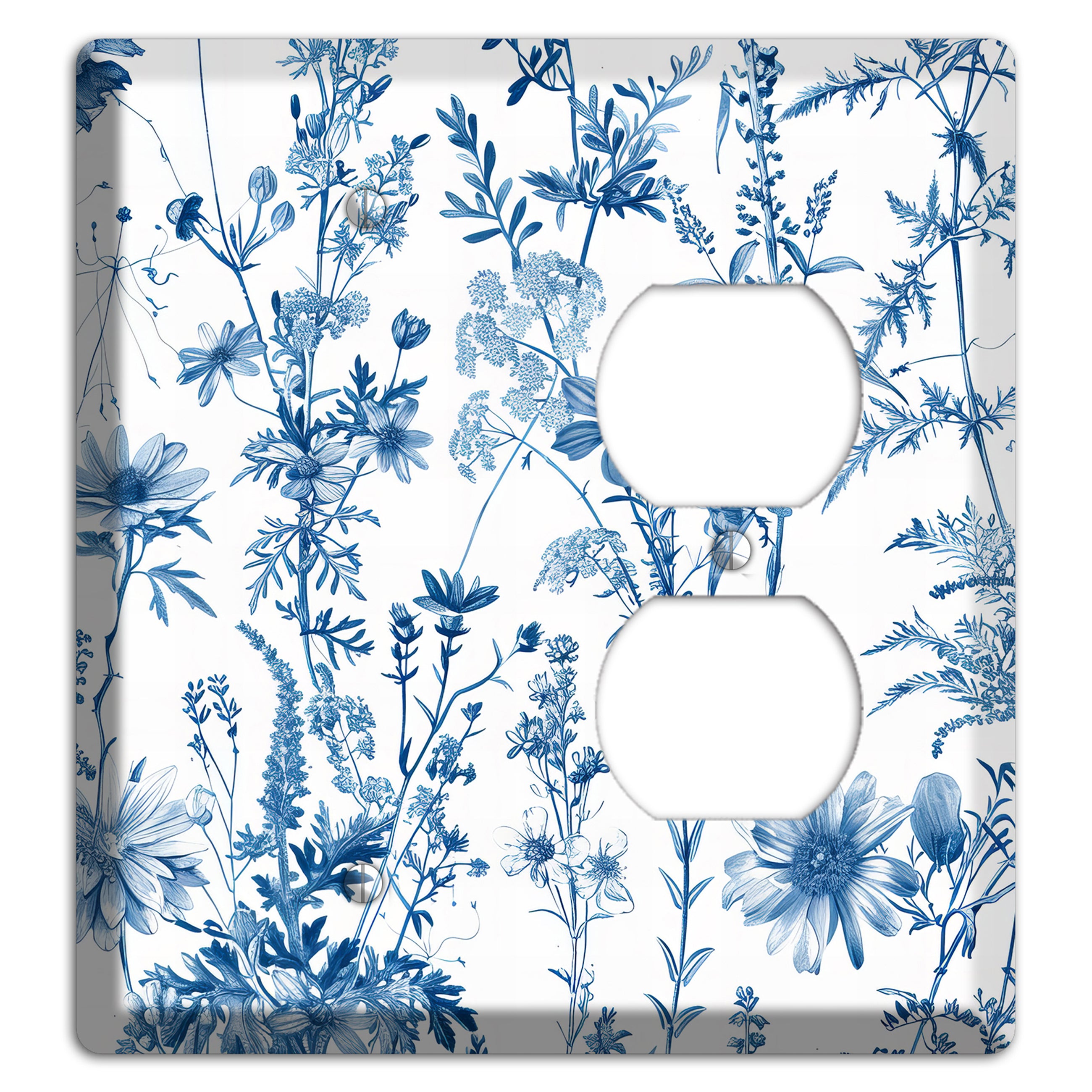 Meadow Pressed Blue Blank / Duplex Wallplate