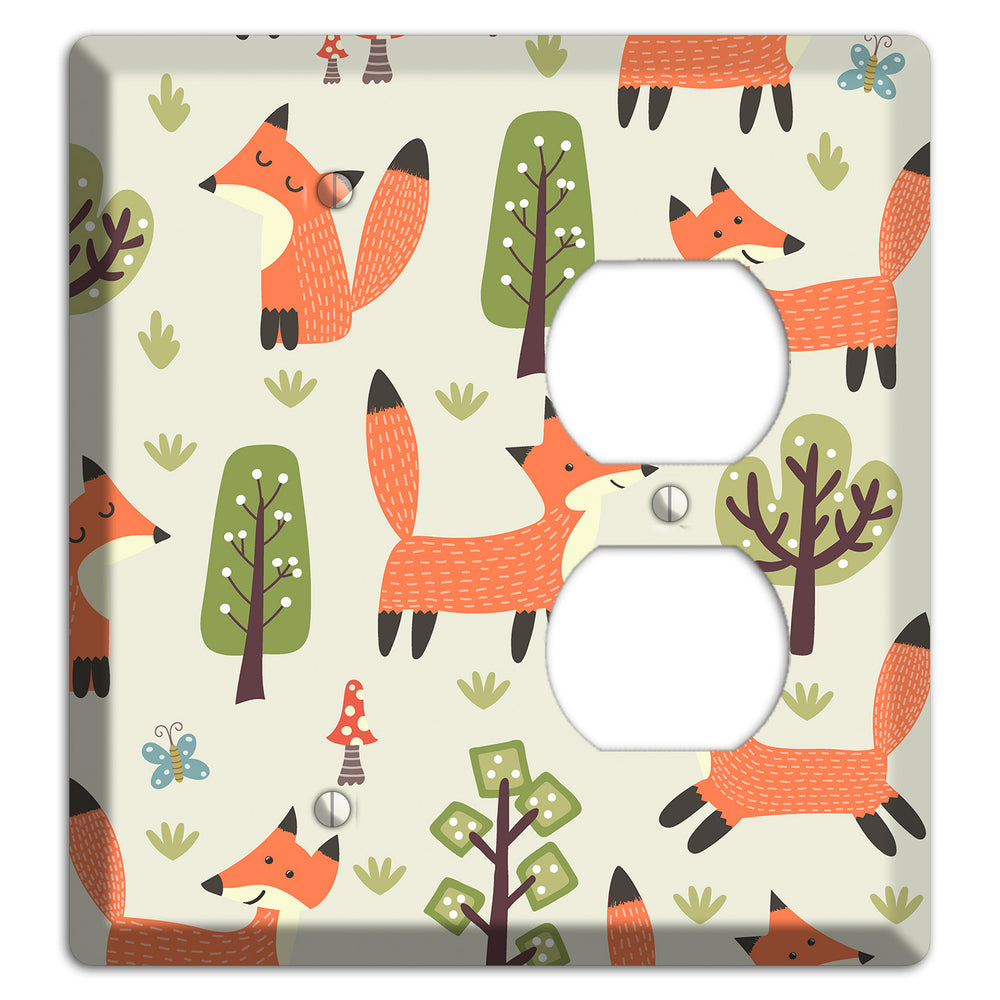Fox & Forest (Olive) Blank / Duplex Wallplate