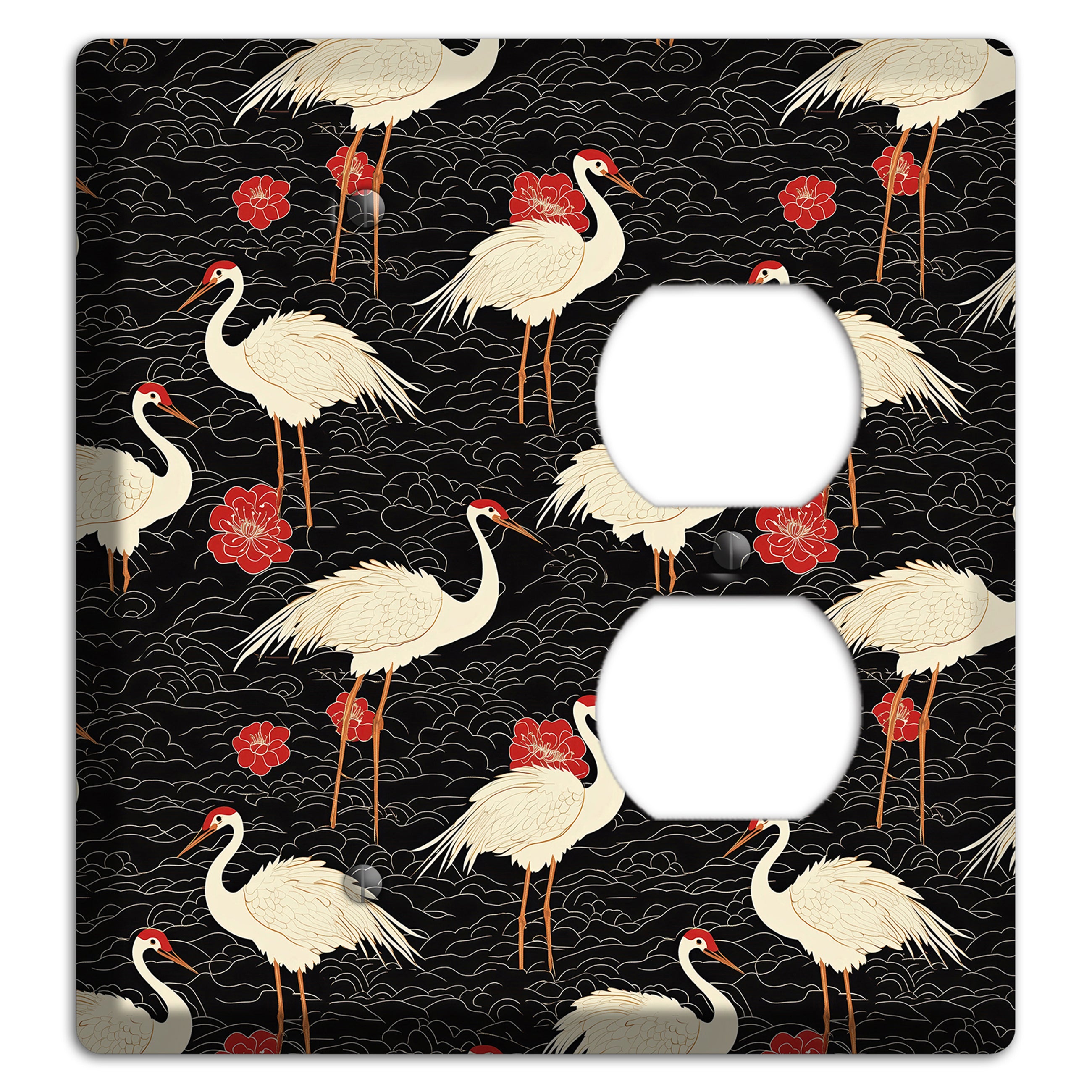 Ebony Crane Vigil Blank / Duplex Wallplate