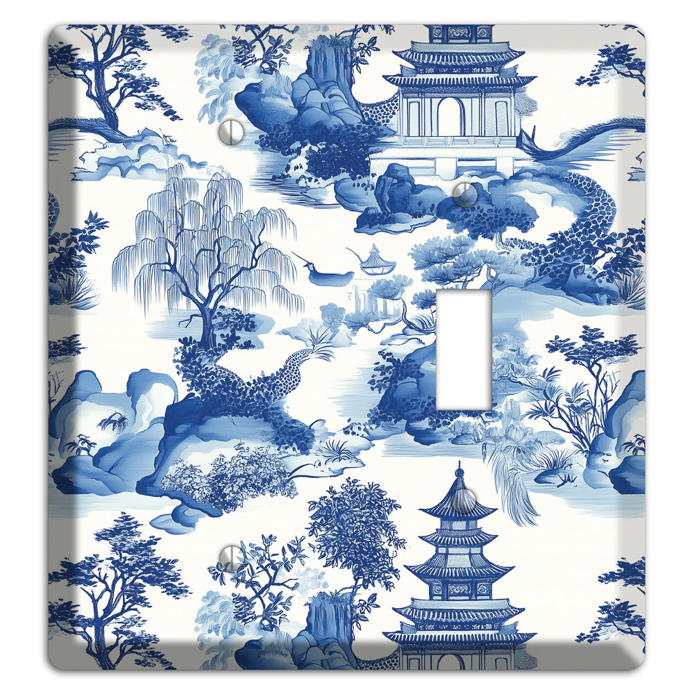 Willow & Pagoda Blank / Toggle Wallplate