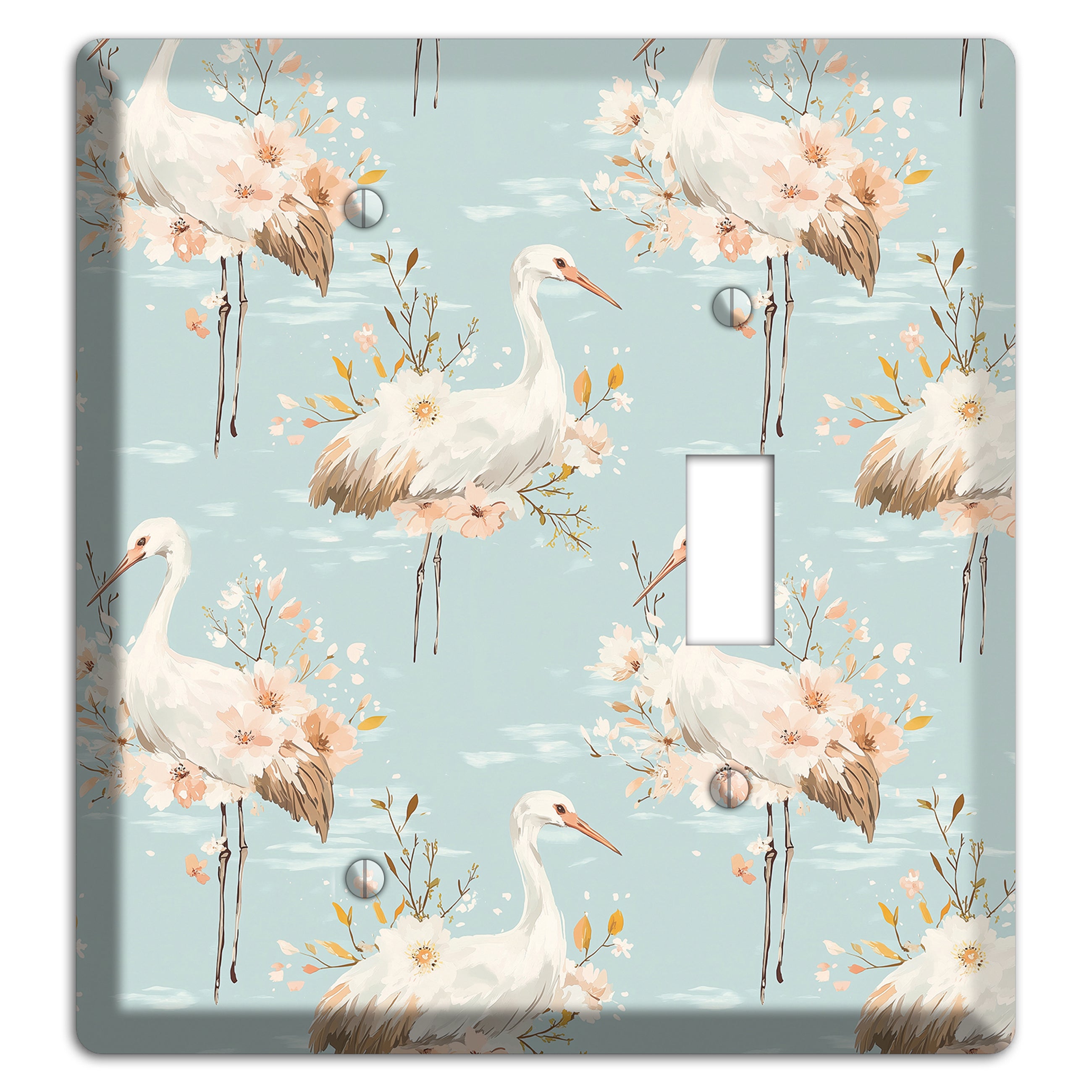 Celadon Crane Reverie Blank / Toggle Wallplate