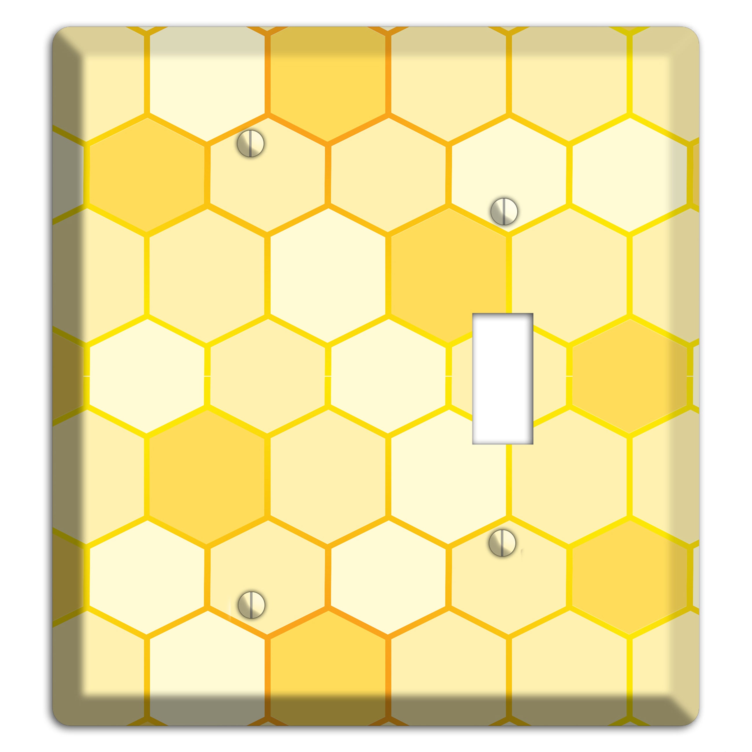 Hollow Amber Grid Blank / Toggle Wallplate