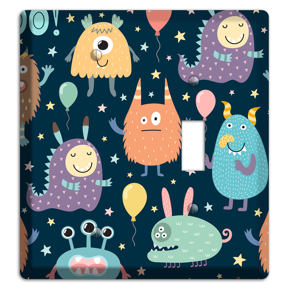 Monster Parade (Navy) Blank / Toggle Wallplate