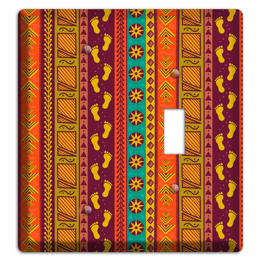 Tribal Footsteps Blank / Toggle Wallplate