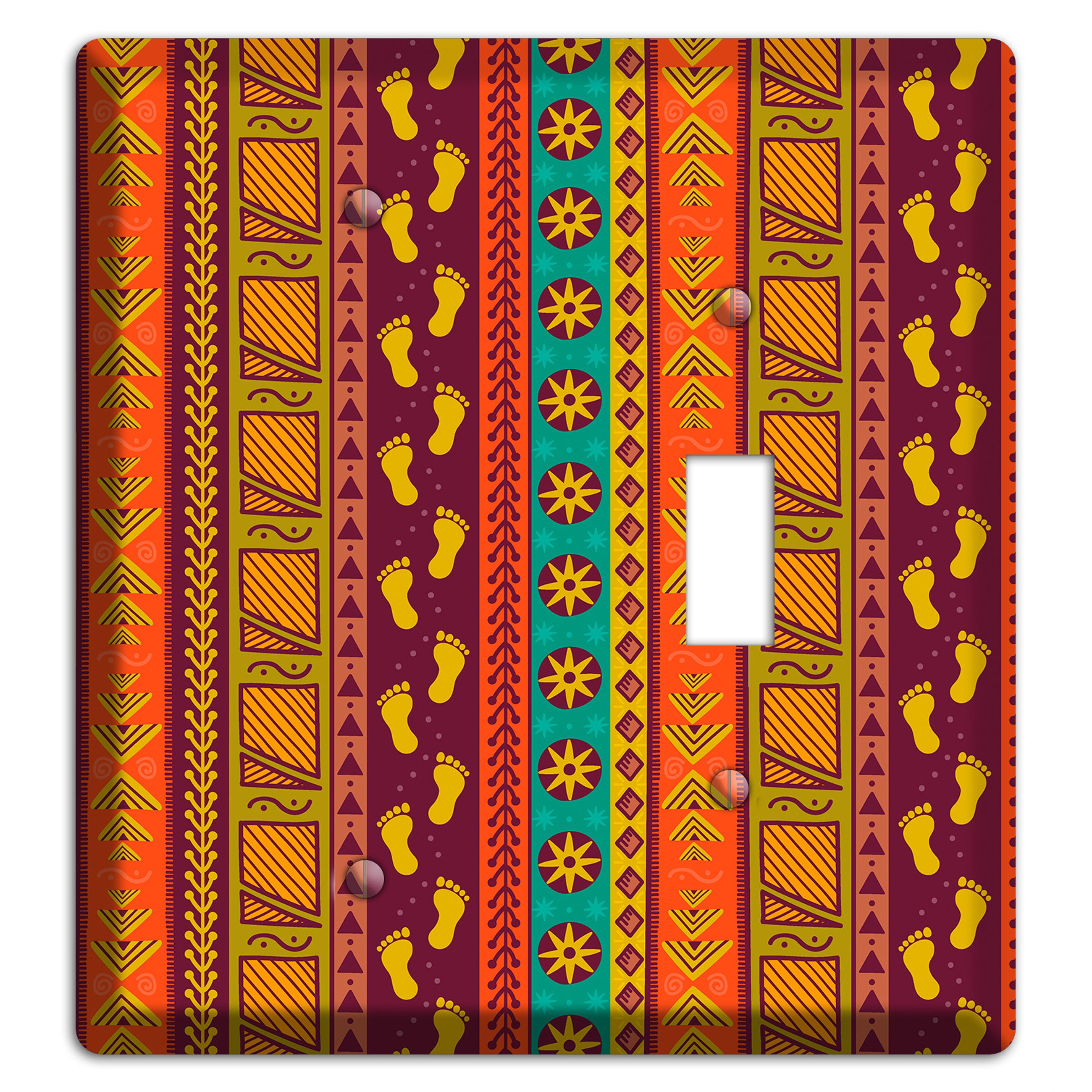 Tribal Footsteps Blank / Toggle Wallplate