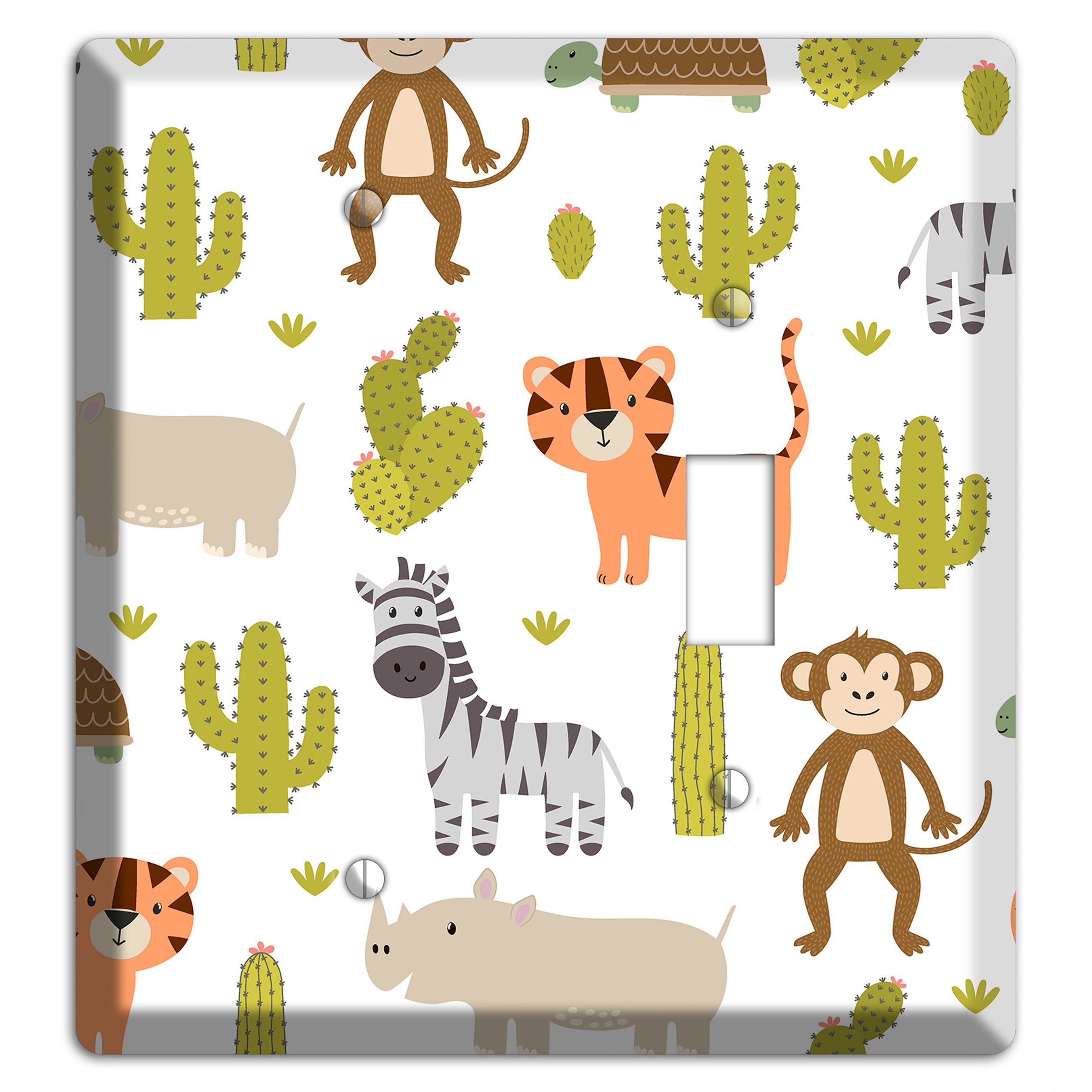 Safari Critters (White) Blank / Toggle Wallplate