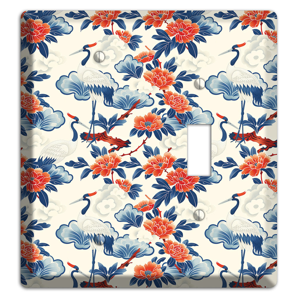 Peony & Crane Fete Blank / Toggle Wallplate