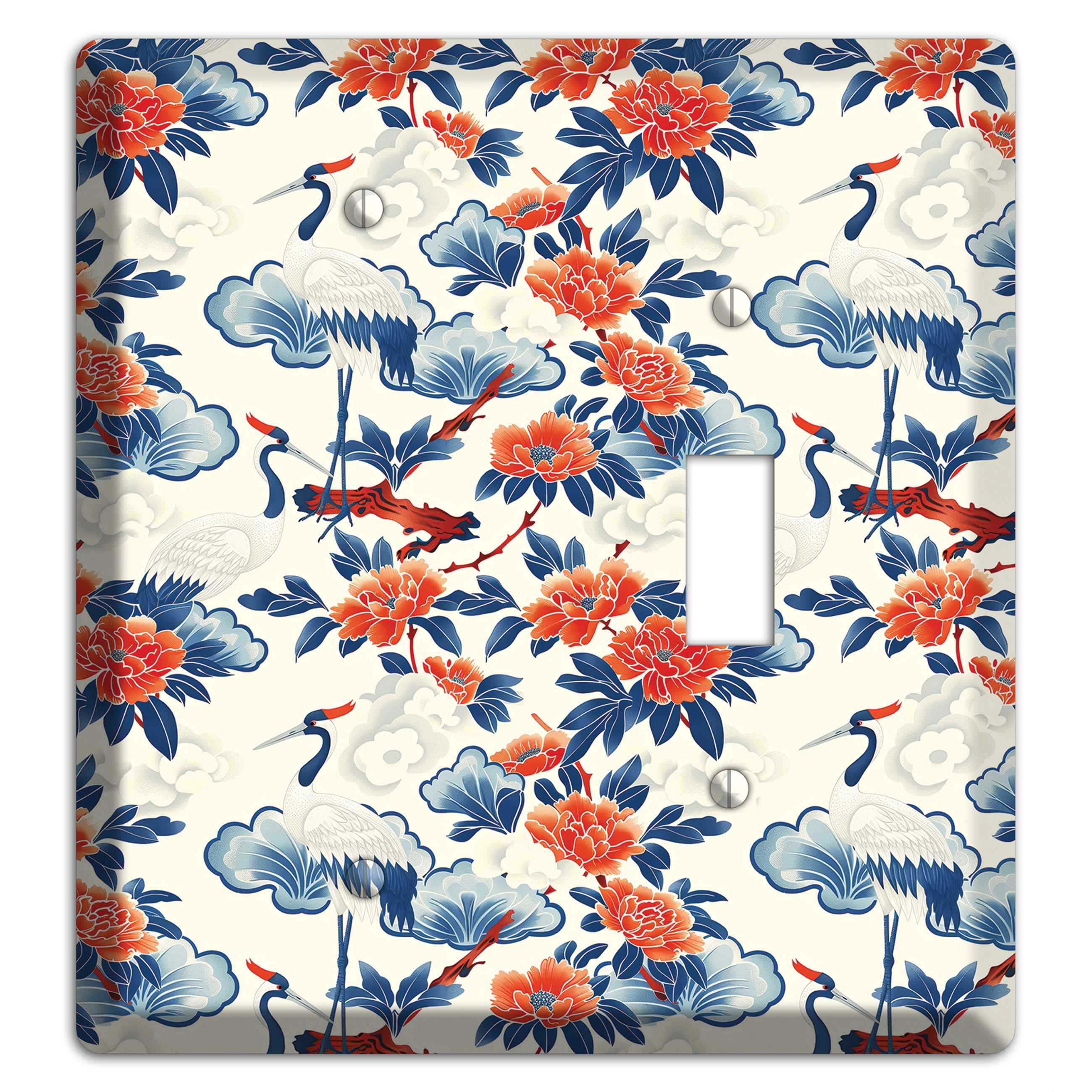 Peony & Crane Fete Blank / Toggle Wallplate