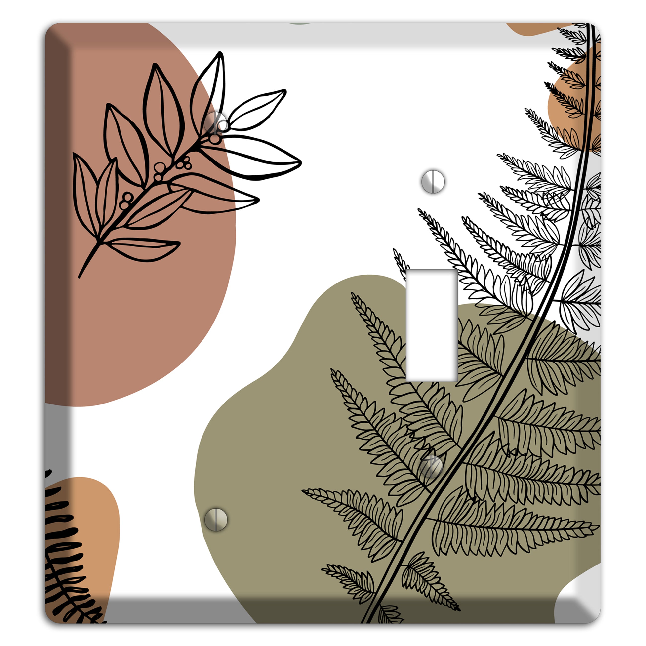 Fern & Shadow Blank / Toggle Wallplate
