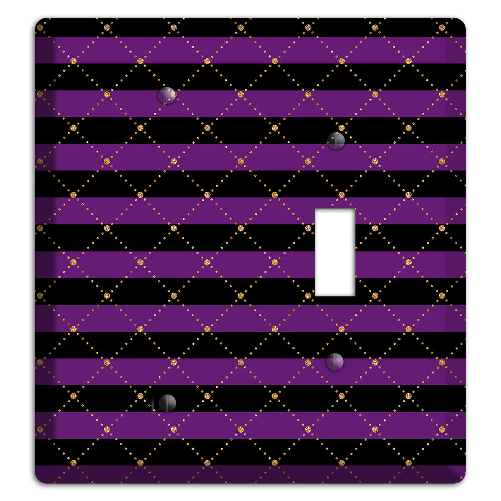 Striped Harlequin Glow Blank / Toggle Wallplate