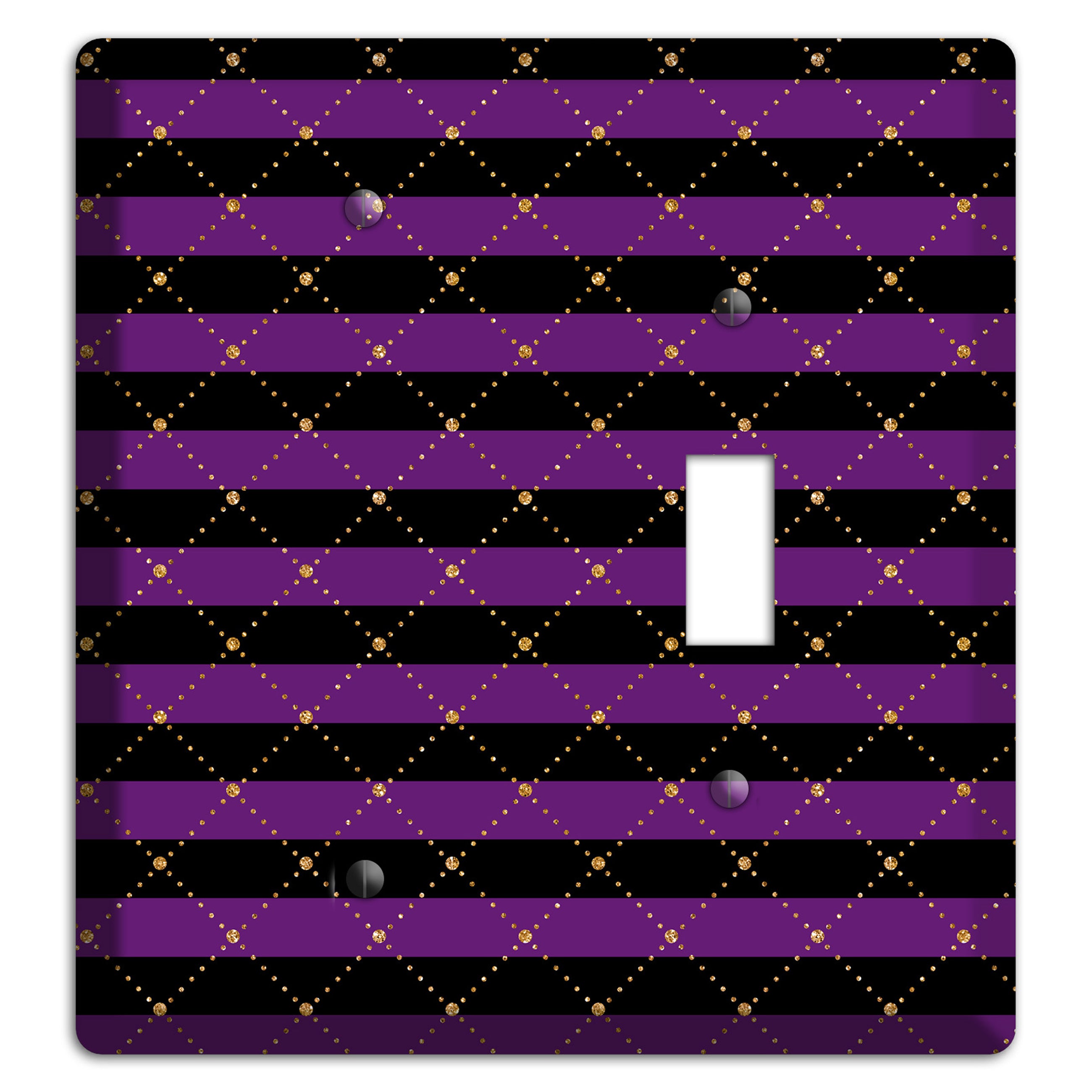 Striped Harlequin Glow Blank / Toggle Wallplate