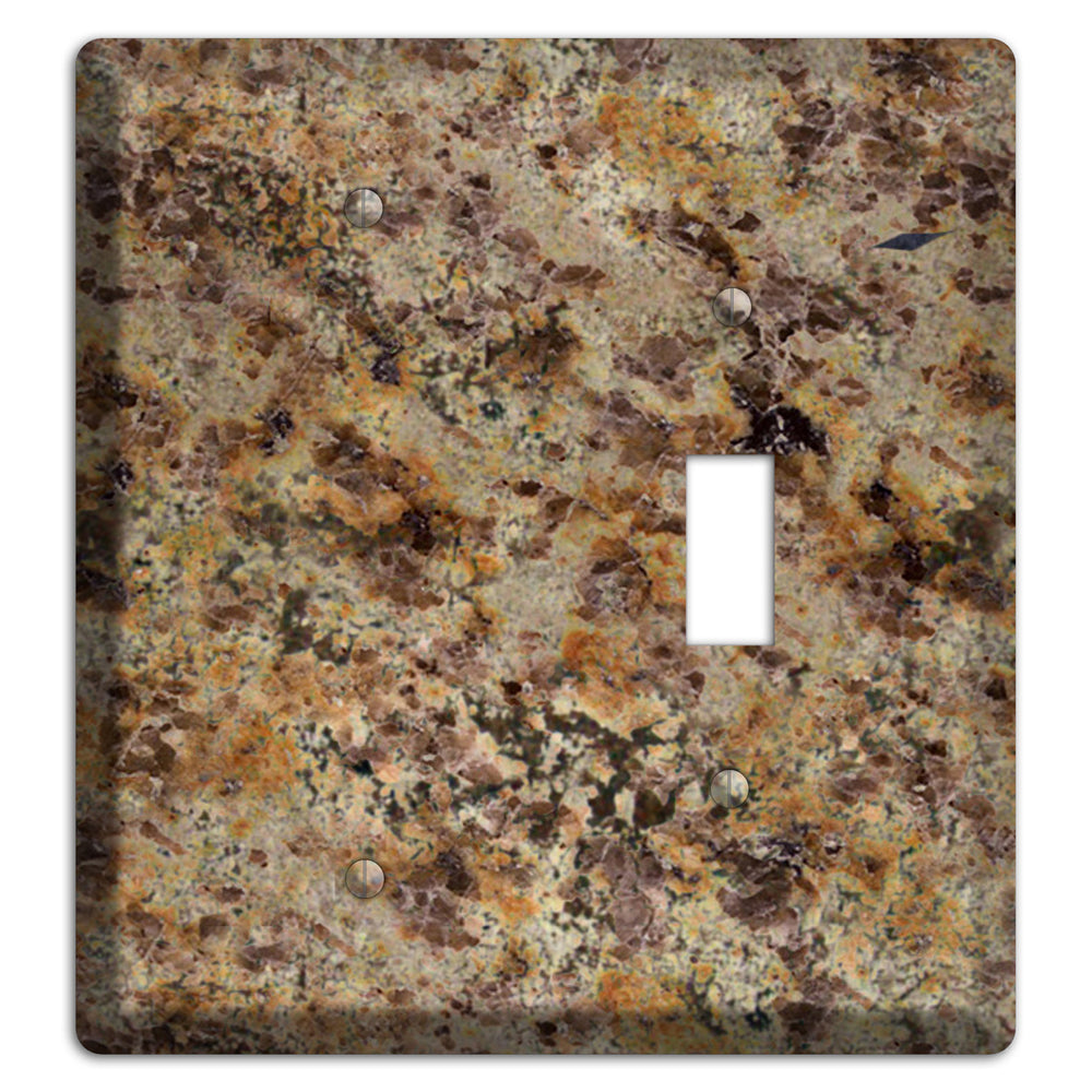 Golden Crystal Granite Blank / Toggle Wallplate