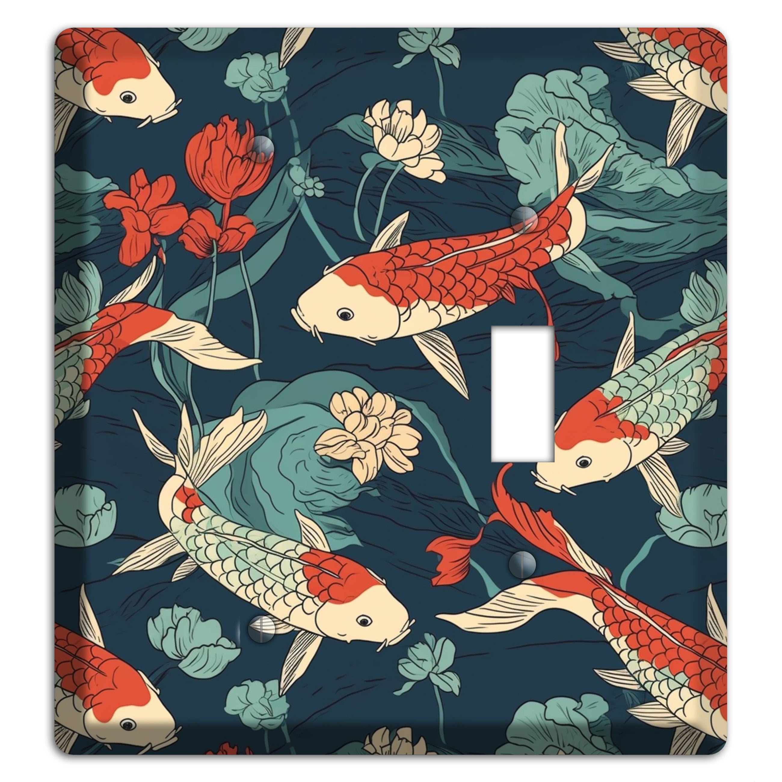 Koi & Lotus Drift Blank / Toggle Wallplate