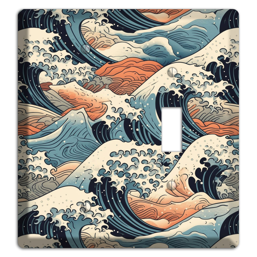 Crashing Tide Scroll Blank / Toggle Wallplate