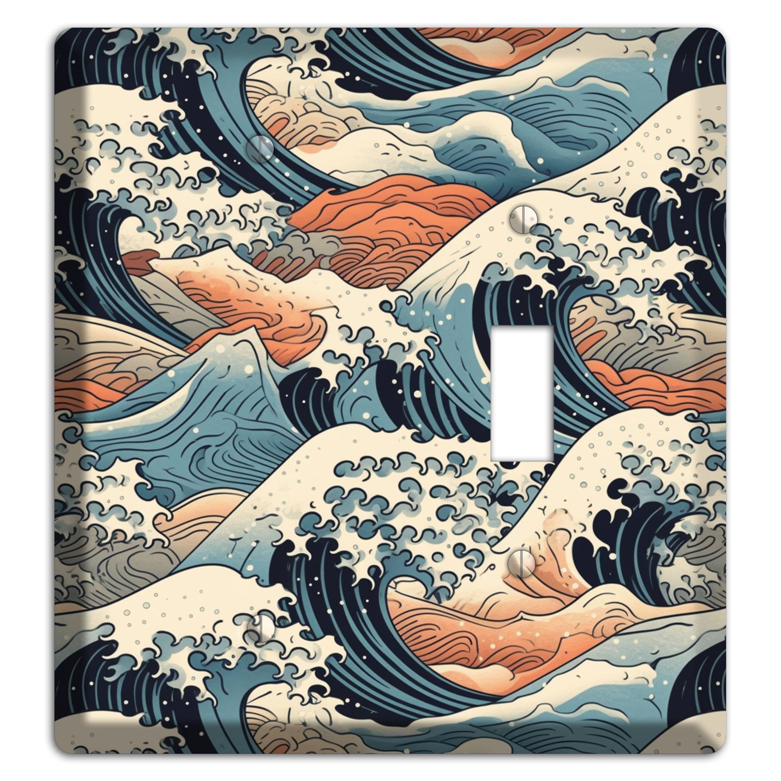 Crashing Tide Scroll Blank / Toggle Wallplate