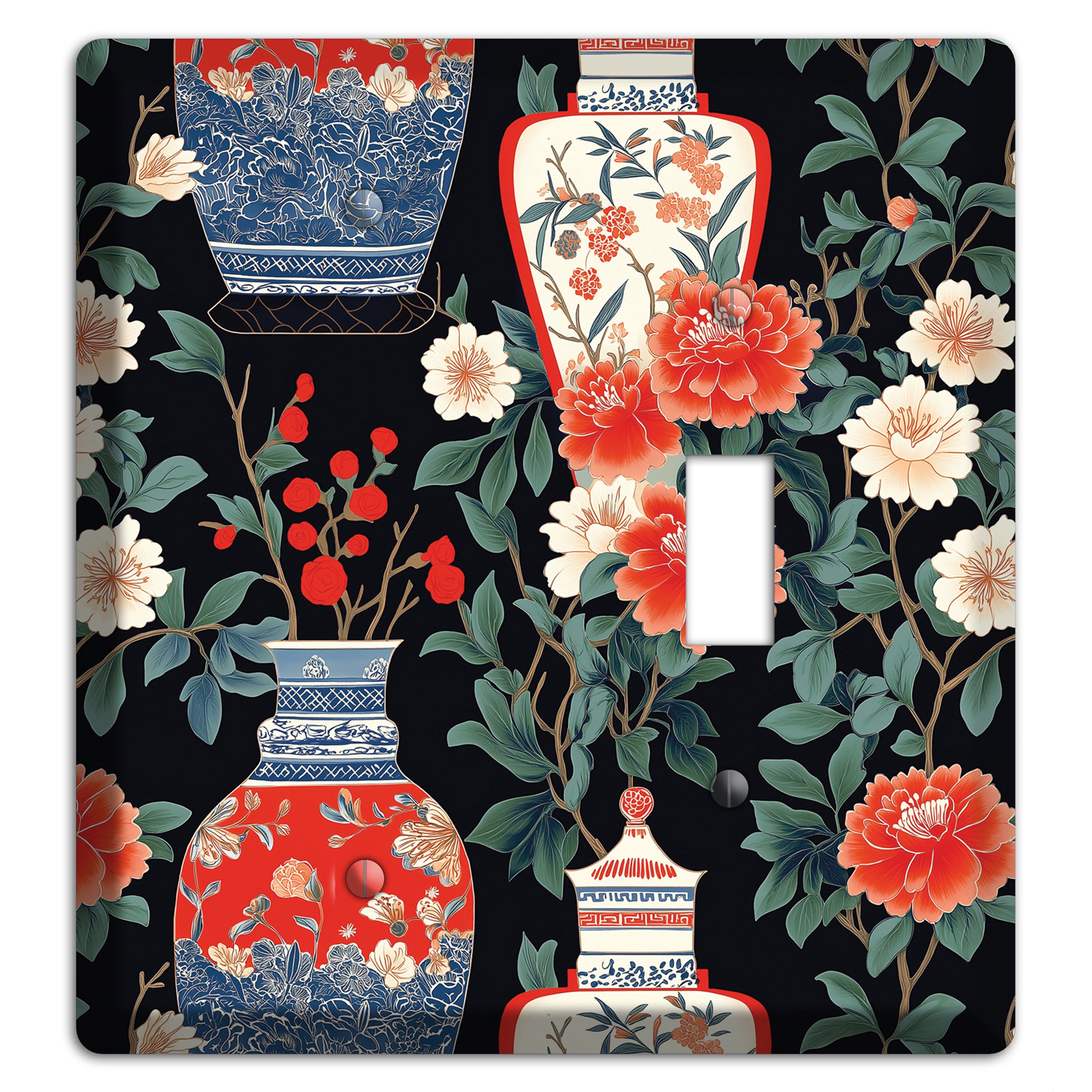 Porcelain Garden Dusk Blank / Toggle Wallplate
