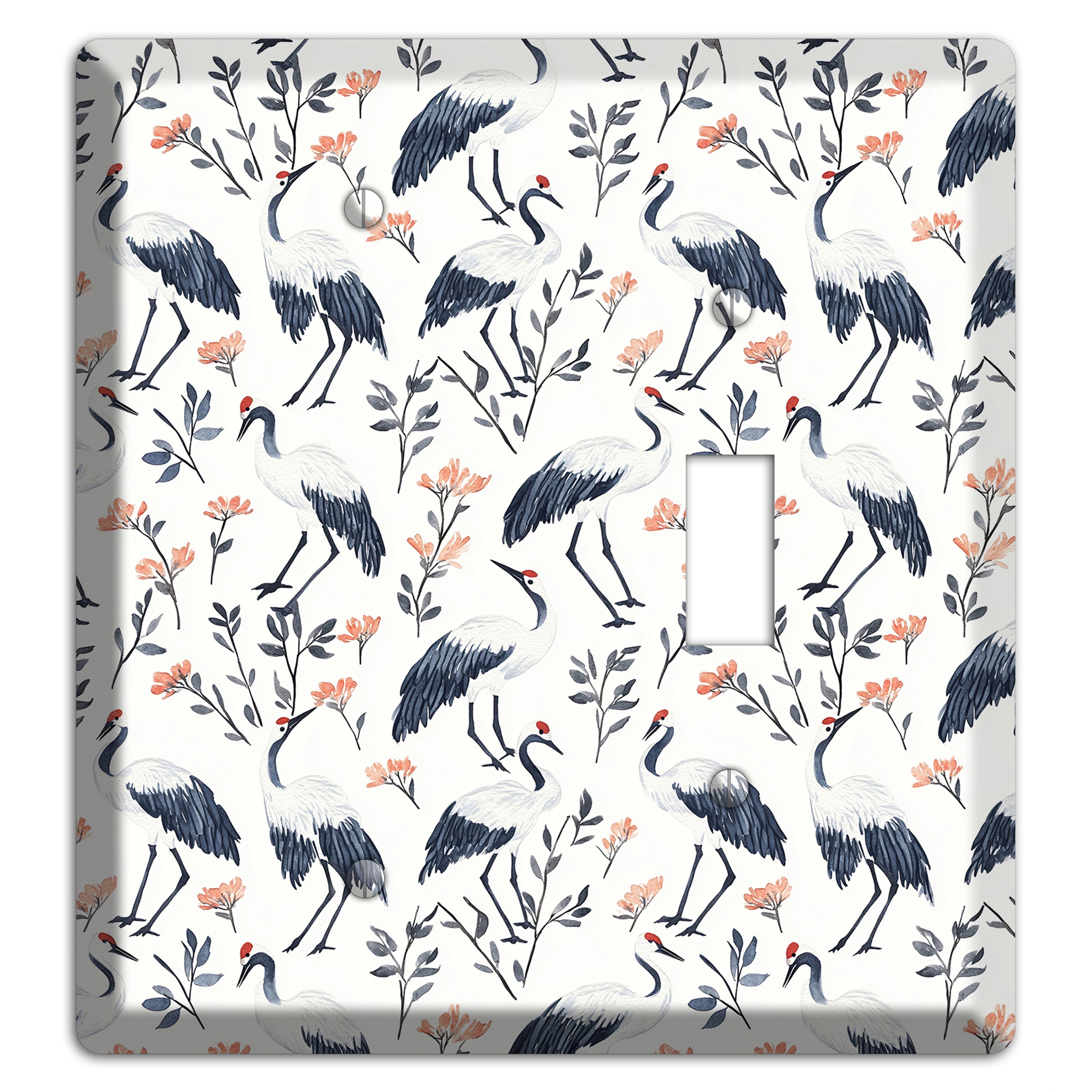 Slate & Coral Marsh Blank / Toggle Wallplate