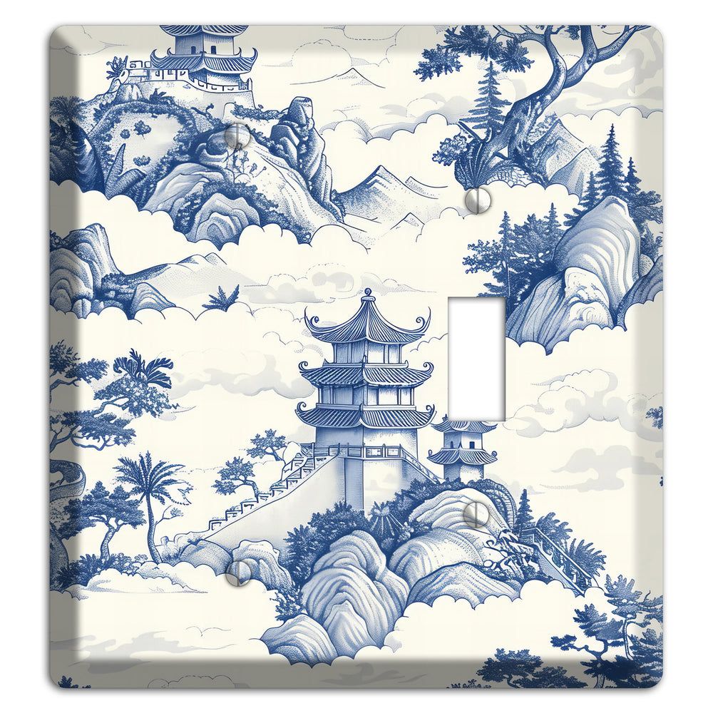 Celestial Pagoda Mist Blank / Toggle Wallplate