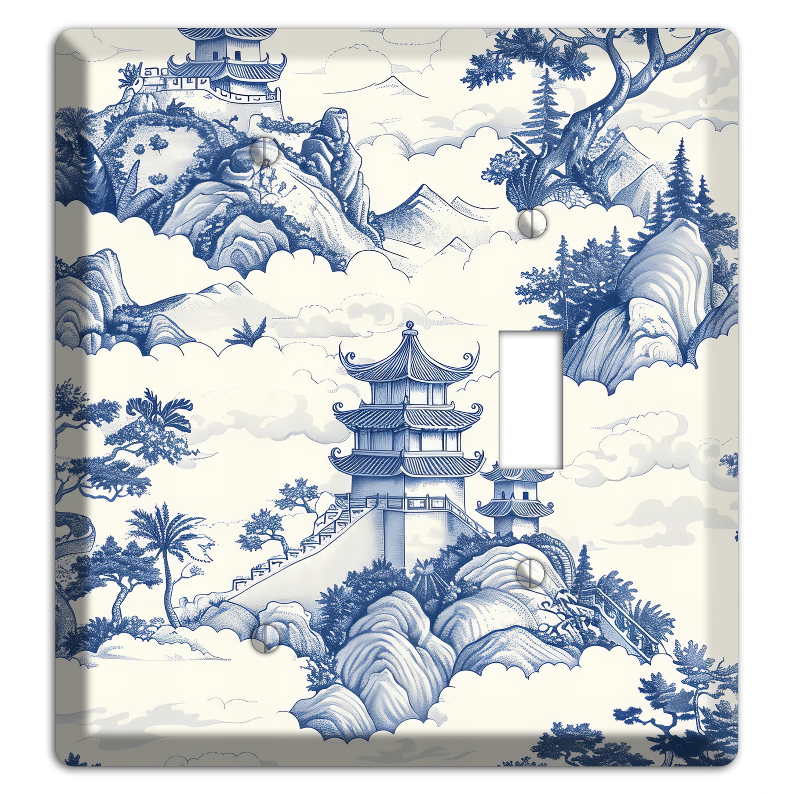 Celestial Pagoda Mist Blank / Toggle Wallplate