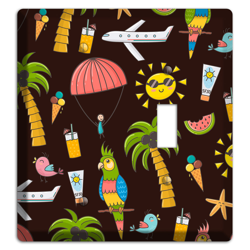 Sunset Tropics Blank / Toggle Wallplate