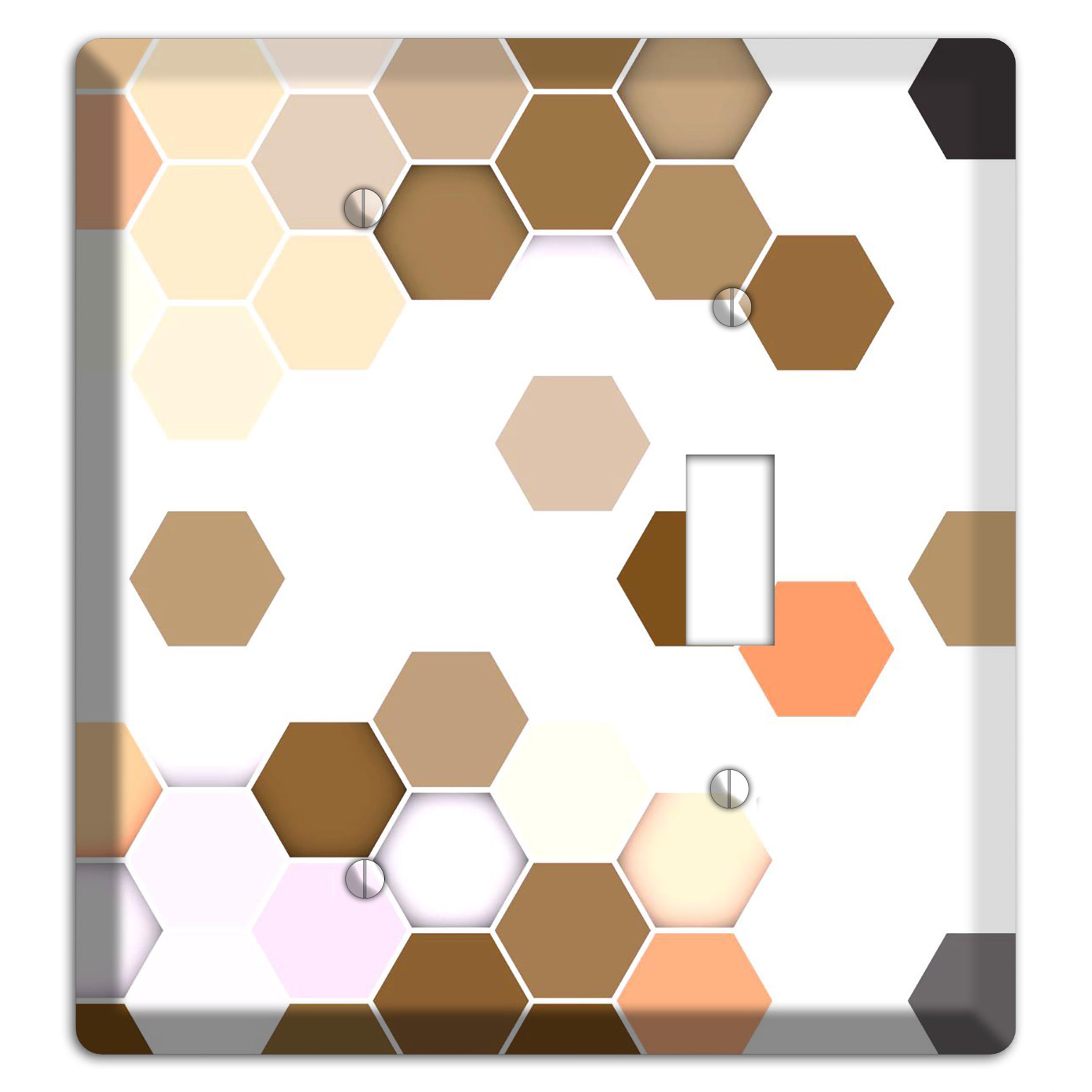 Hex Grid – Sunset Terracotta Blank / Toggle Wallplate