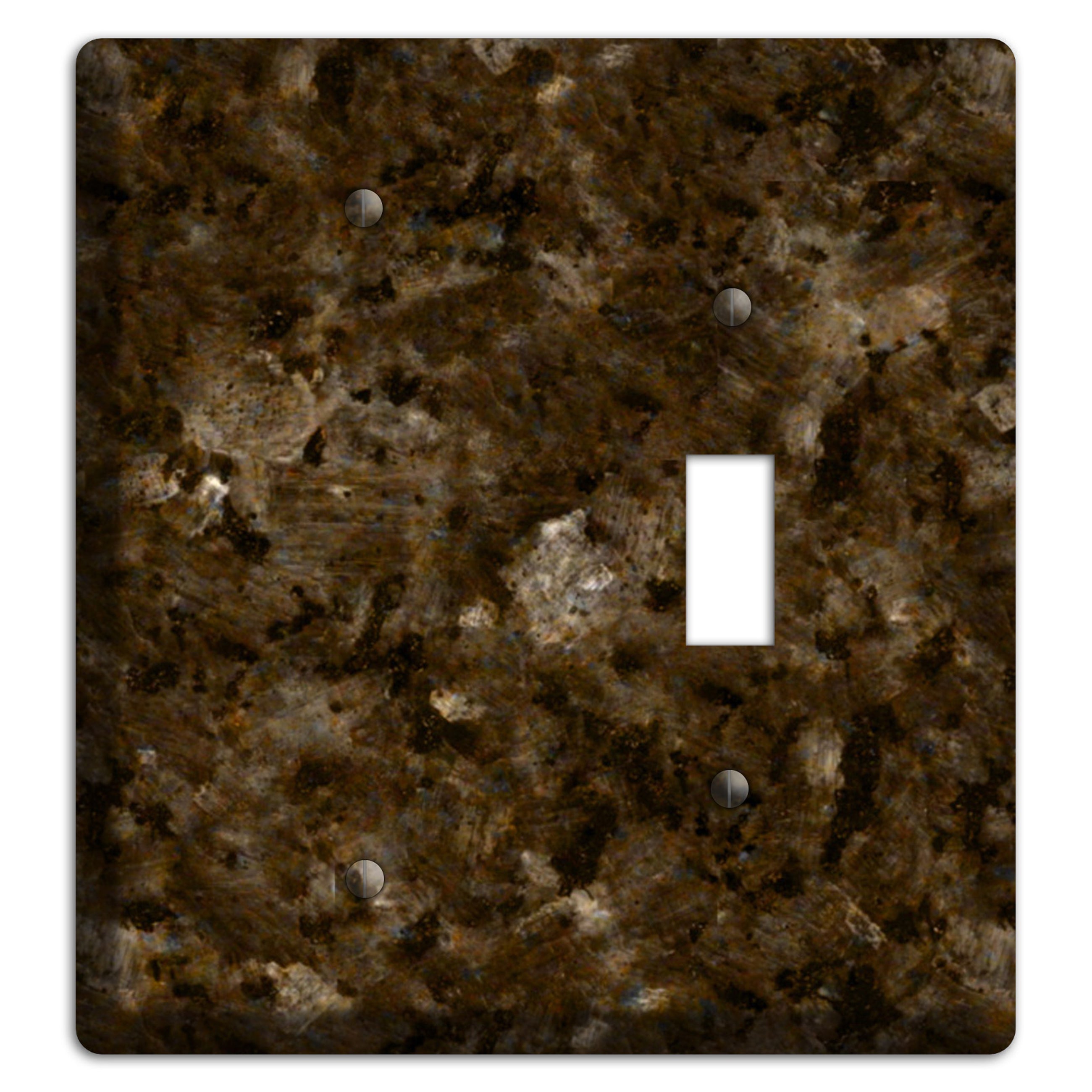 Tropical Brown Granite Blank / Toggle Wallplate