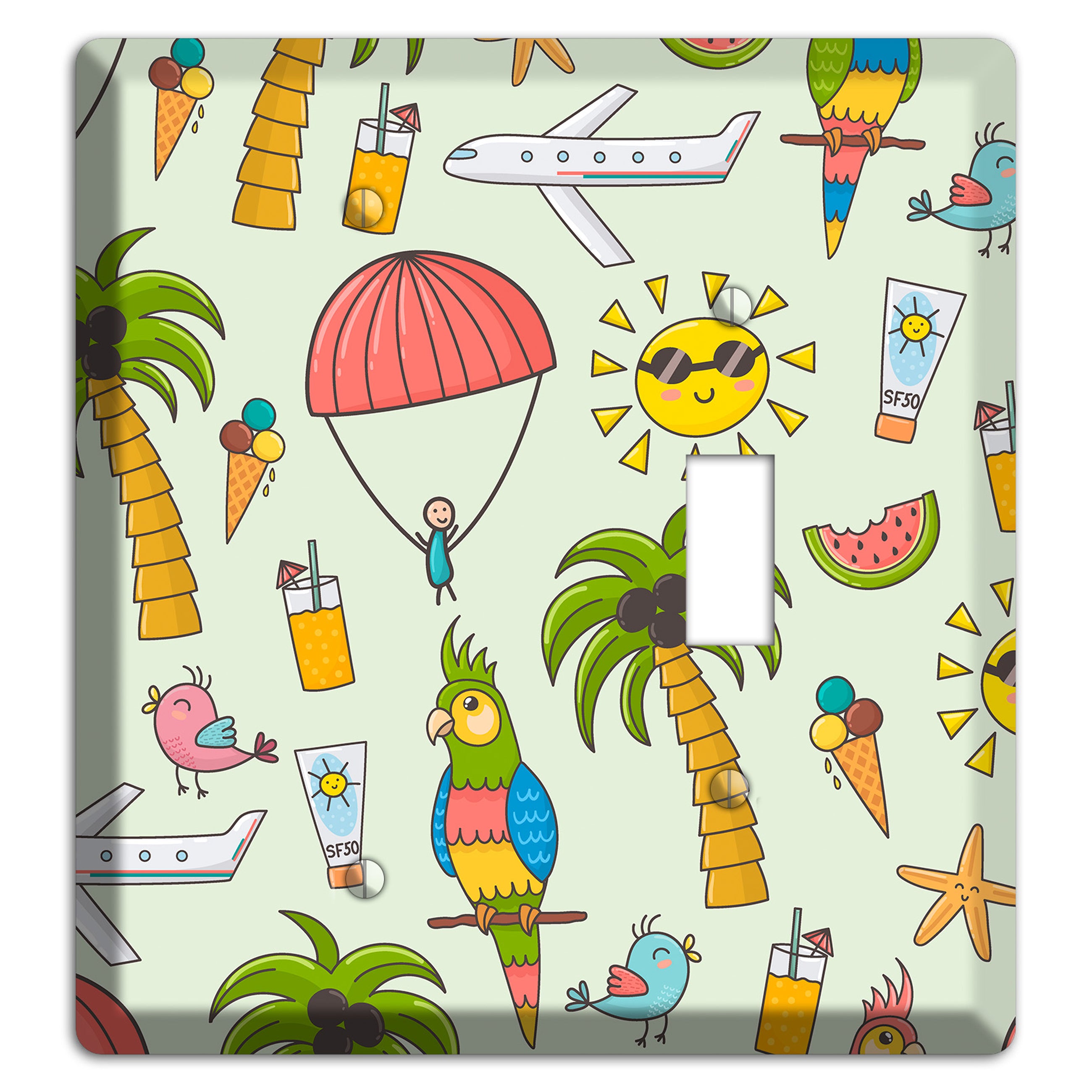 Tropical Vacation Blank / Toggle Wallplate