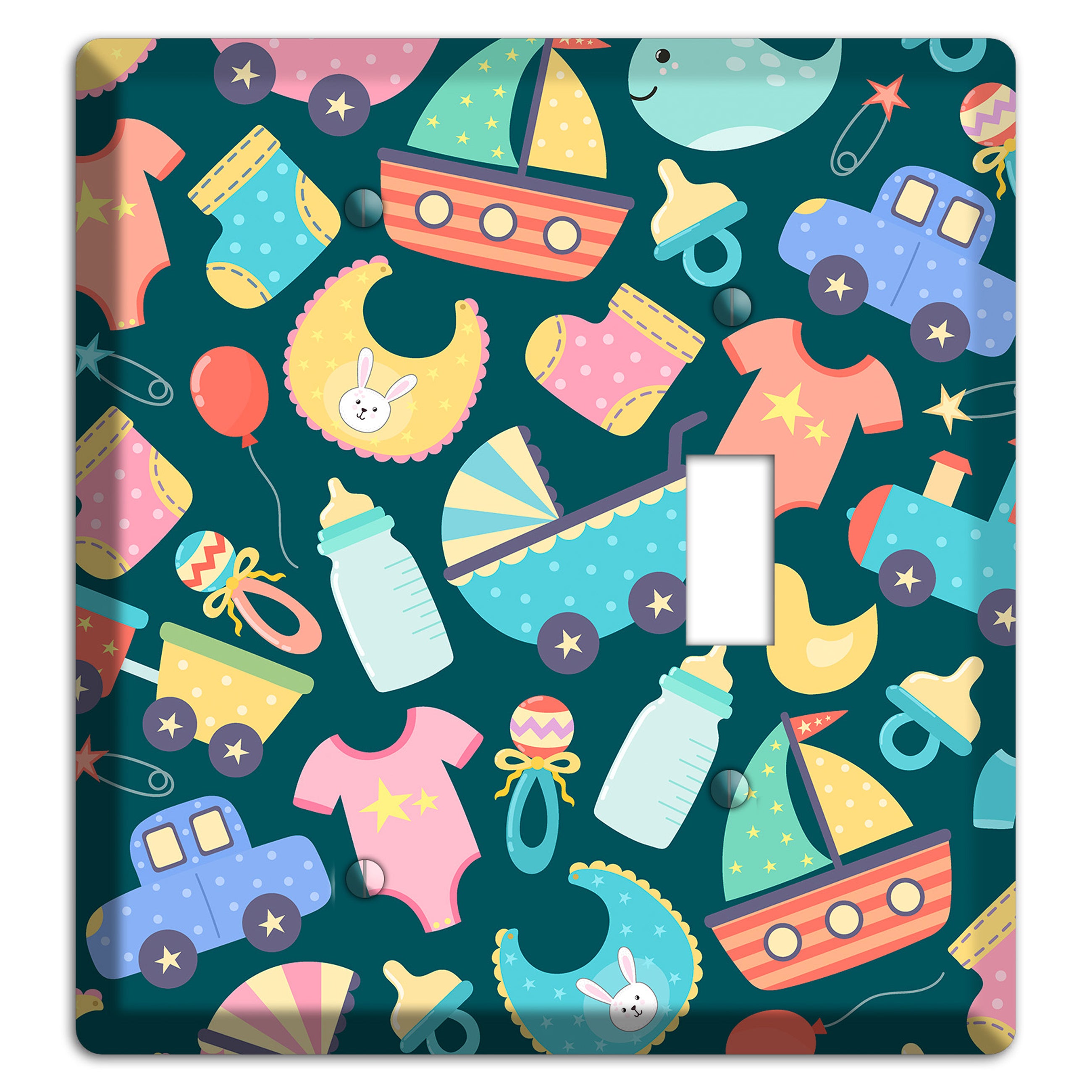 Baby Parade (Teal) Blank / Toggle Wallplate