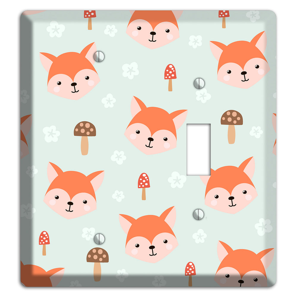 Fox & Fungi Friends Blank / Toggle Wallplate